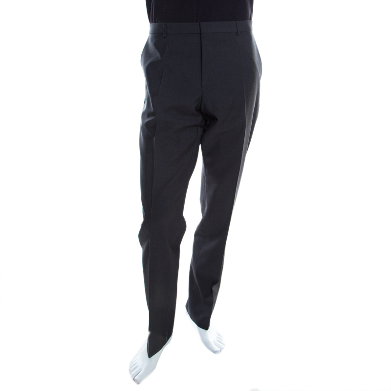 Hugo By Hugo Boss Grey Wool Slim Fit Himens Trousers XL Hugo Boss | TLC