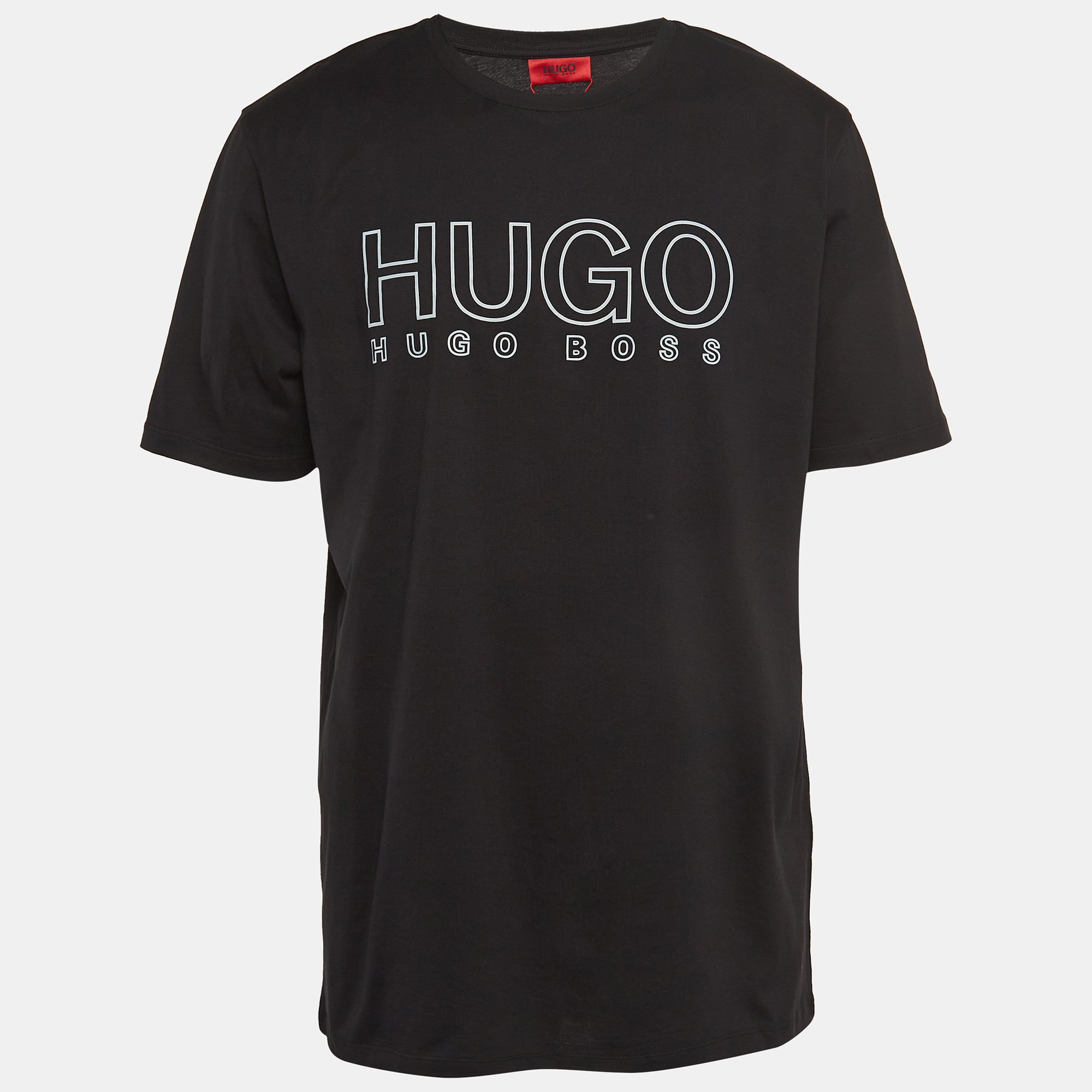 

Hugo Boss Black Logo Print Cotton Crew Neck T-Shirt