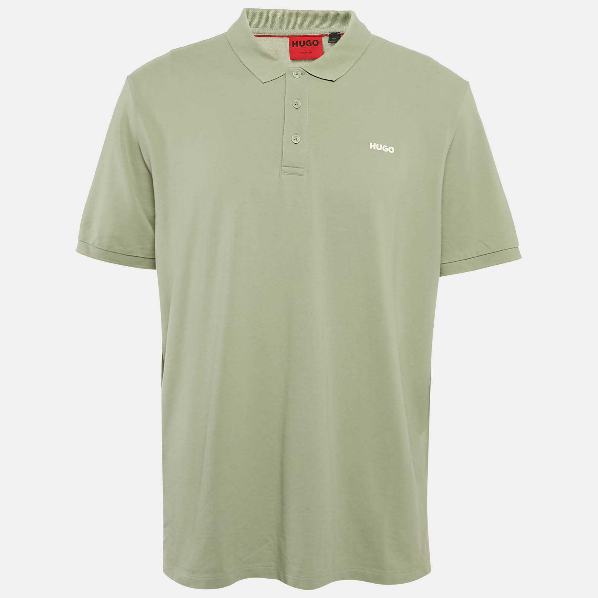 

Hugo Boss Green Pique Cotton Polo T-Shirt XXL