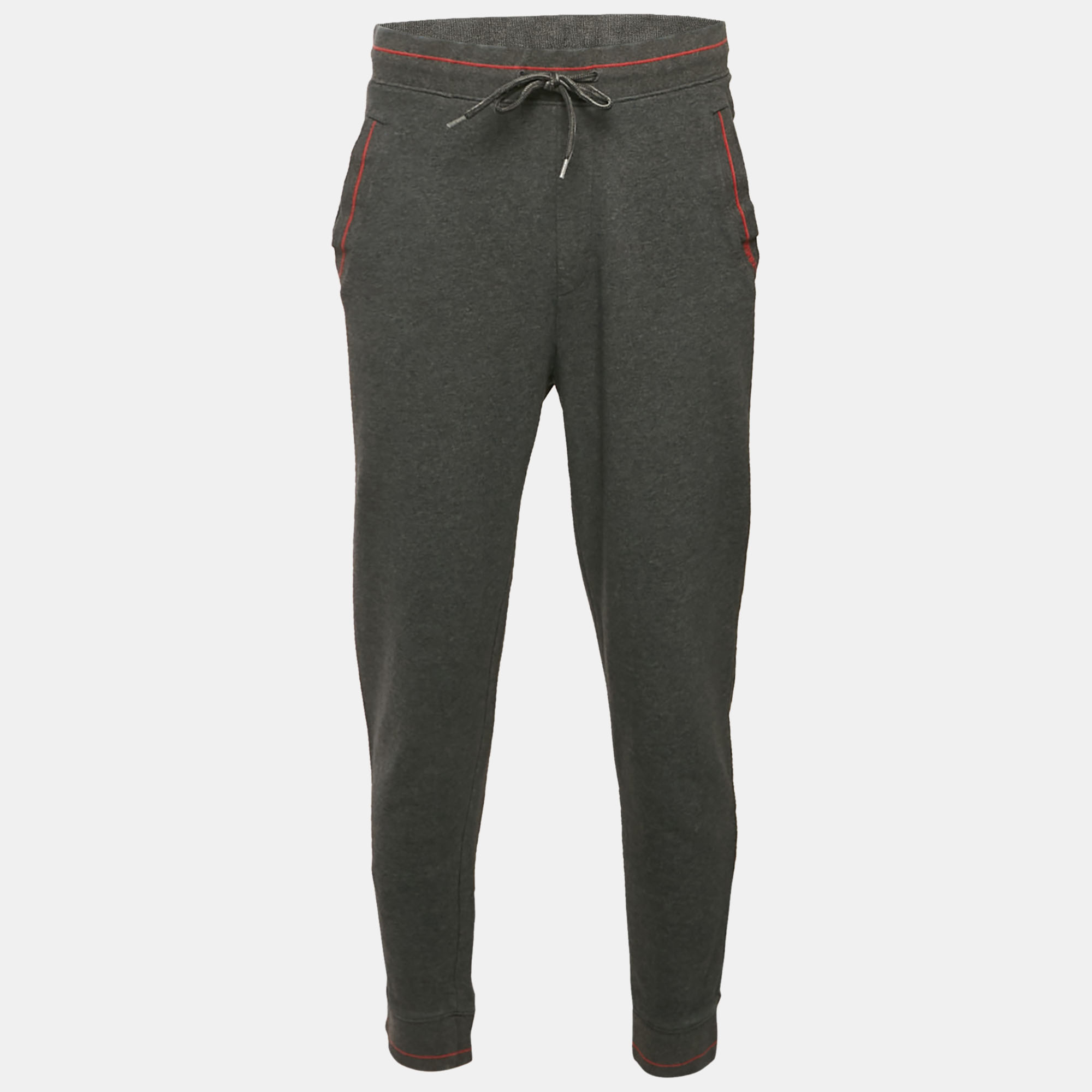 

Hugo Boss Grey Cotton Knit Doak Trackpants XL