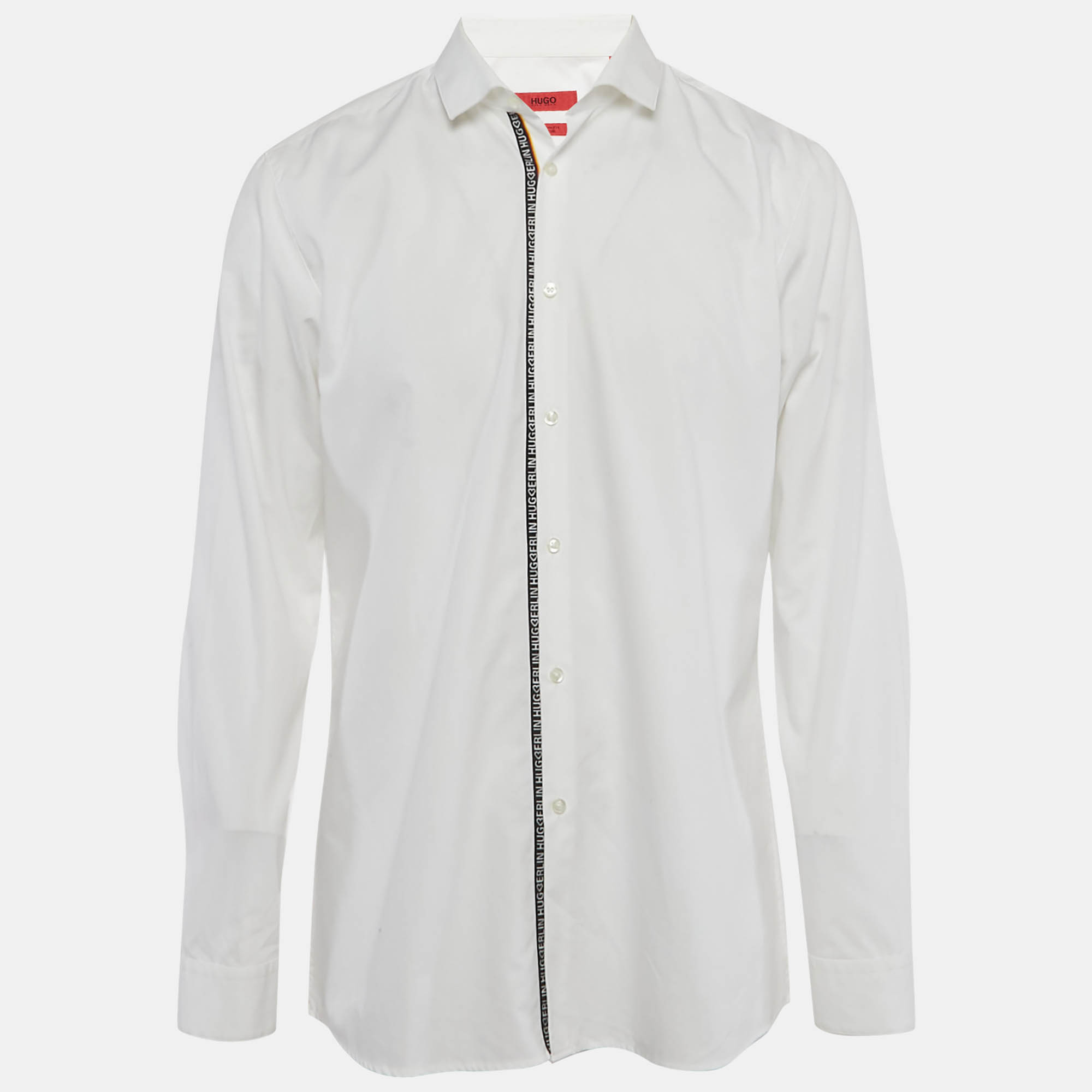 Pre-owned Hugo Boss White Cotton Extra Slim Fit Erondo Shirt Xxl
