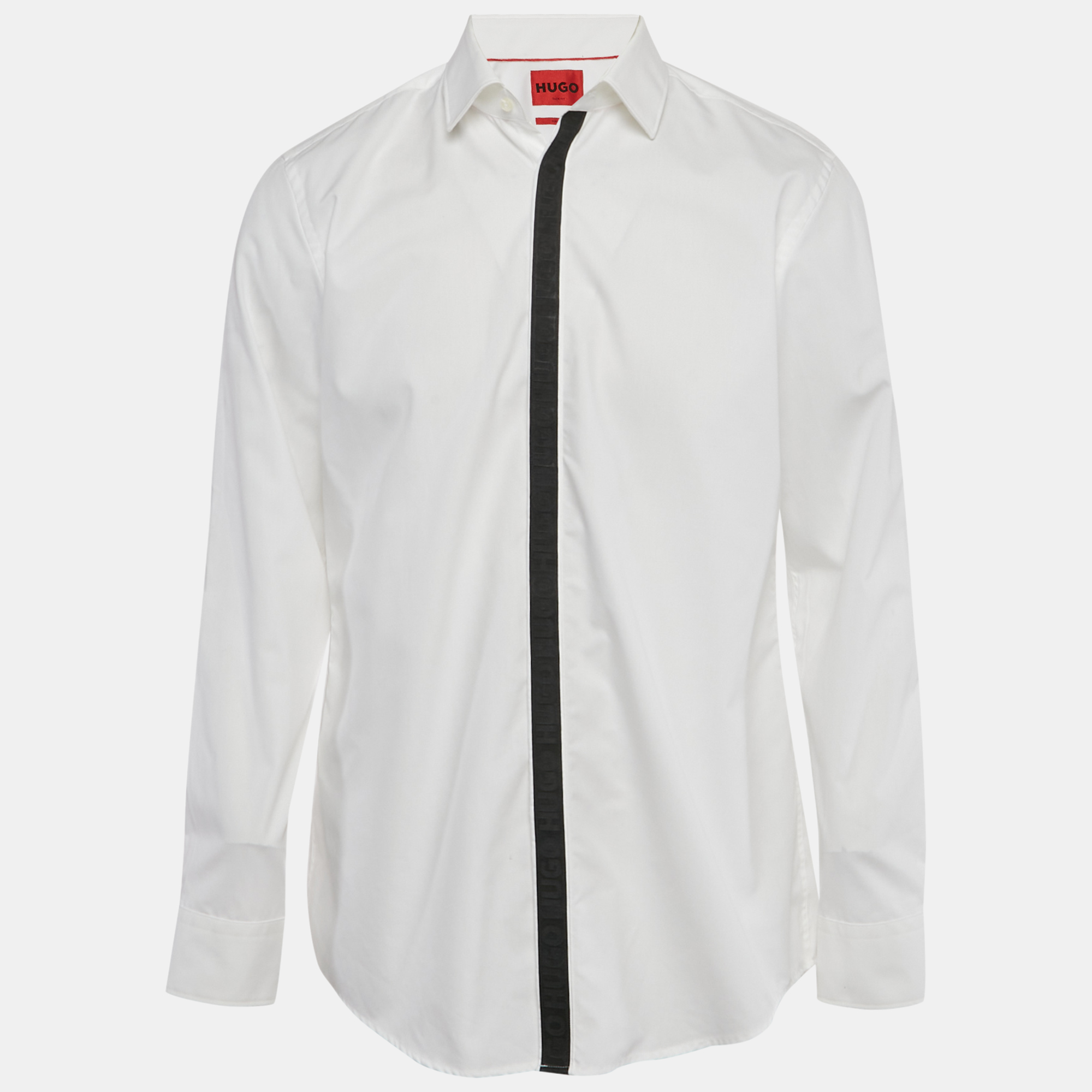

Hugo Boss White Cotton Slim Fit Keidi Shirt XL