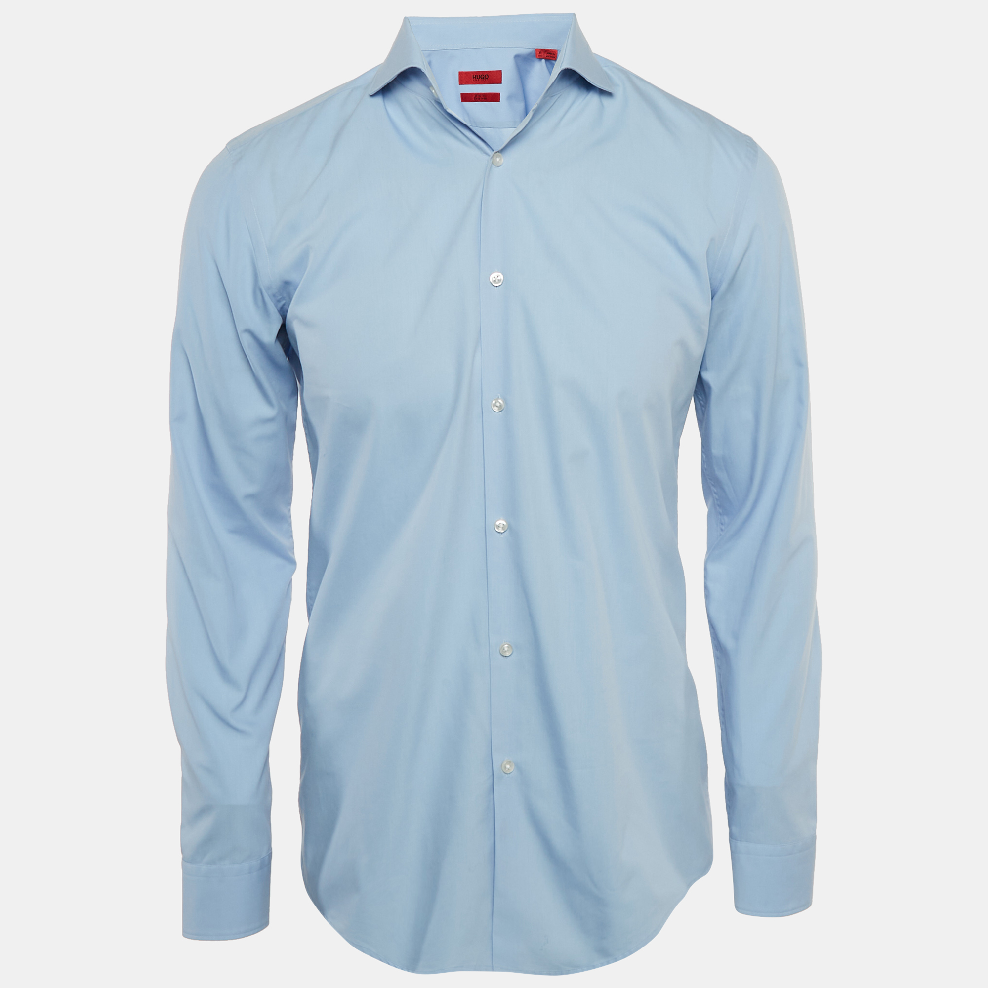

Hugo Boss Blue Cotton Full Sleeve Slim Fit Shirt M