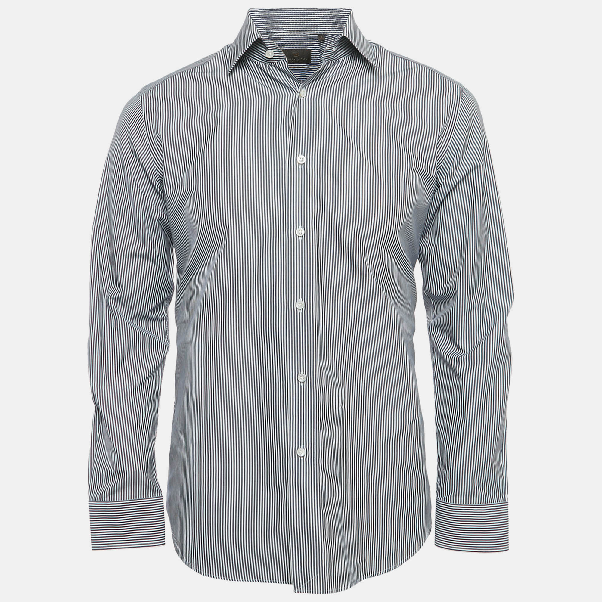 

Boss Selection Hugo Boss Grey Striped Slim Fit Cotton Shirt M
