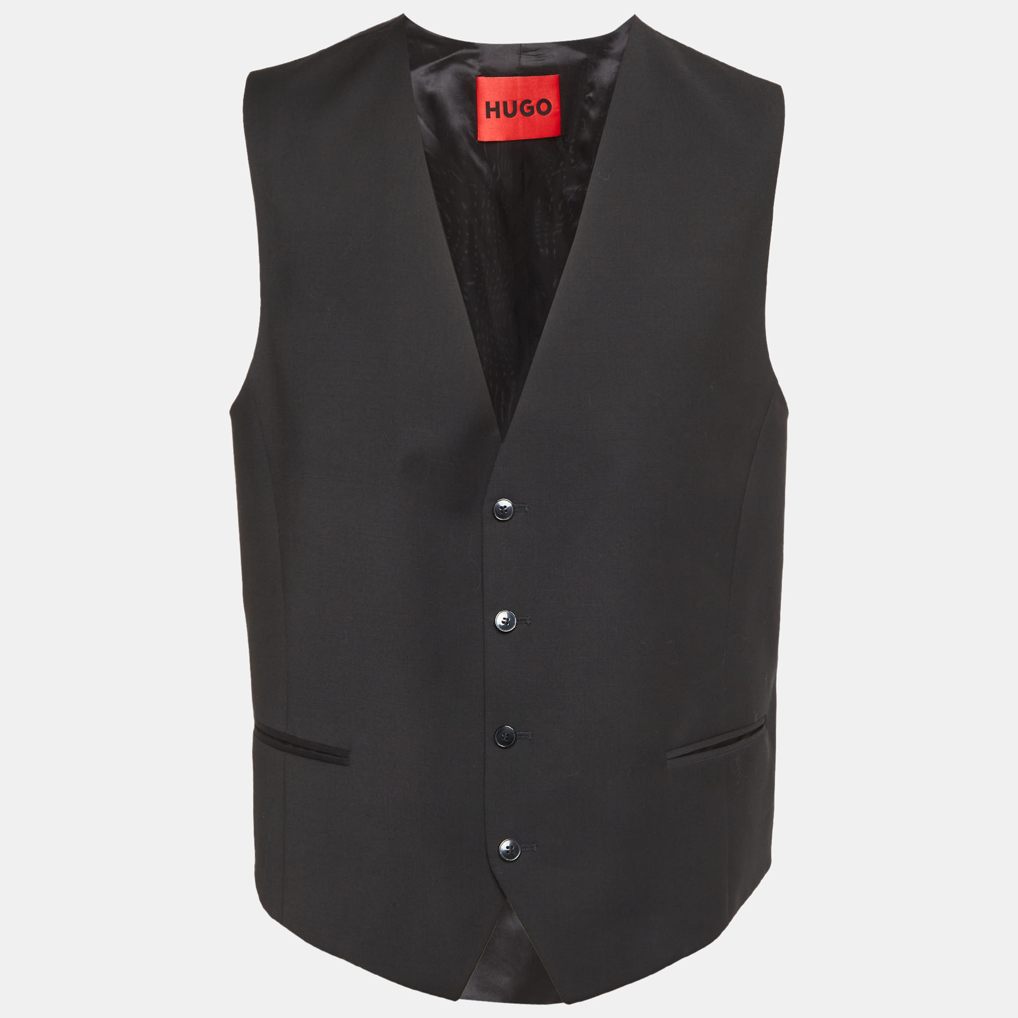 Pre-owned Hugo Boss Hugo Black Wool Vest 3xl