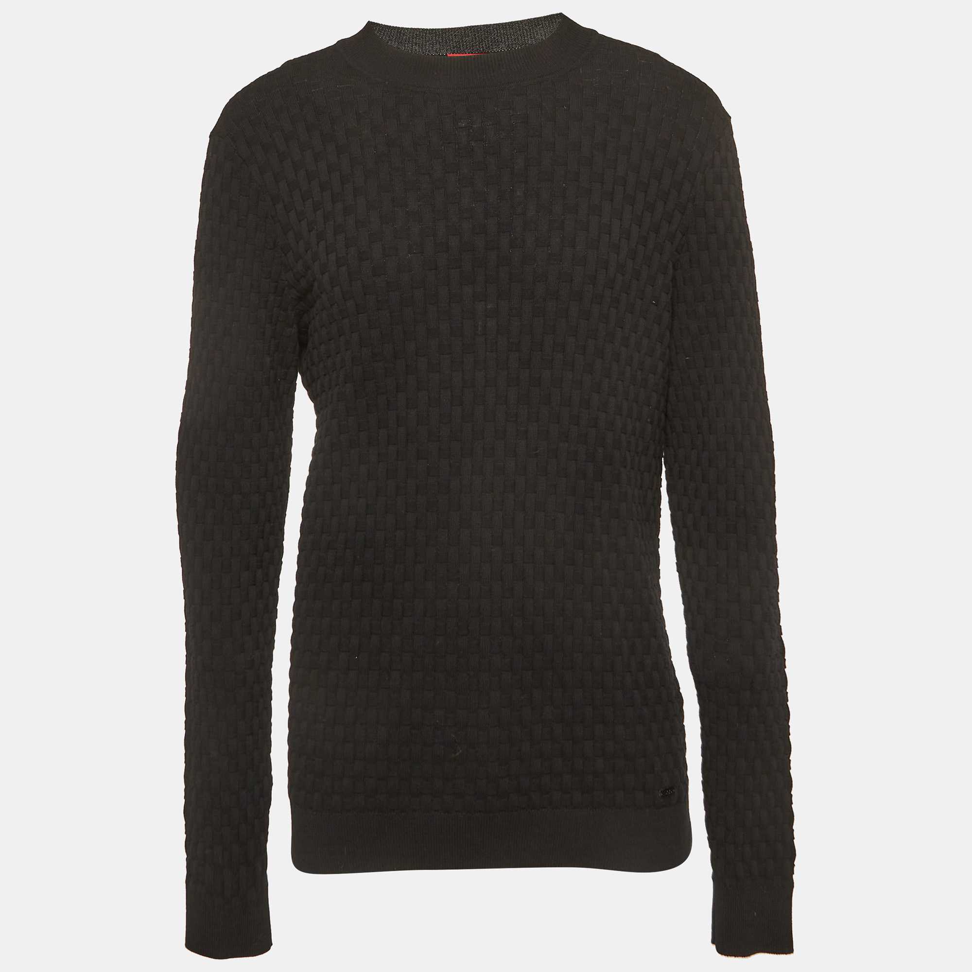 

Hugo Boss Black Basket Knit Crewneck Sweatshirt L