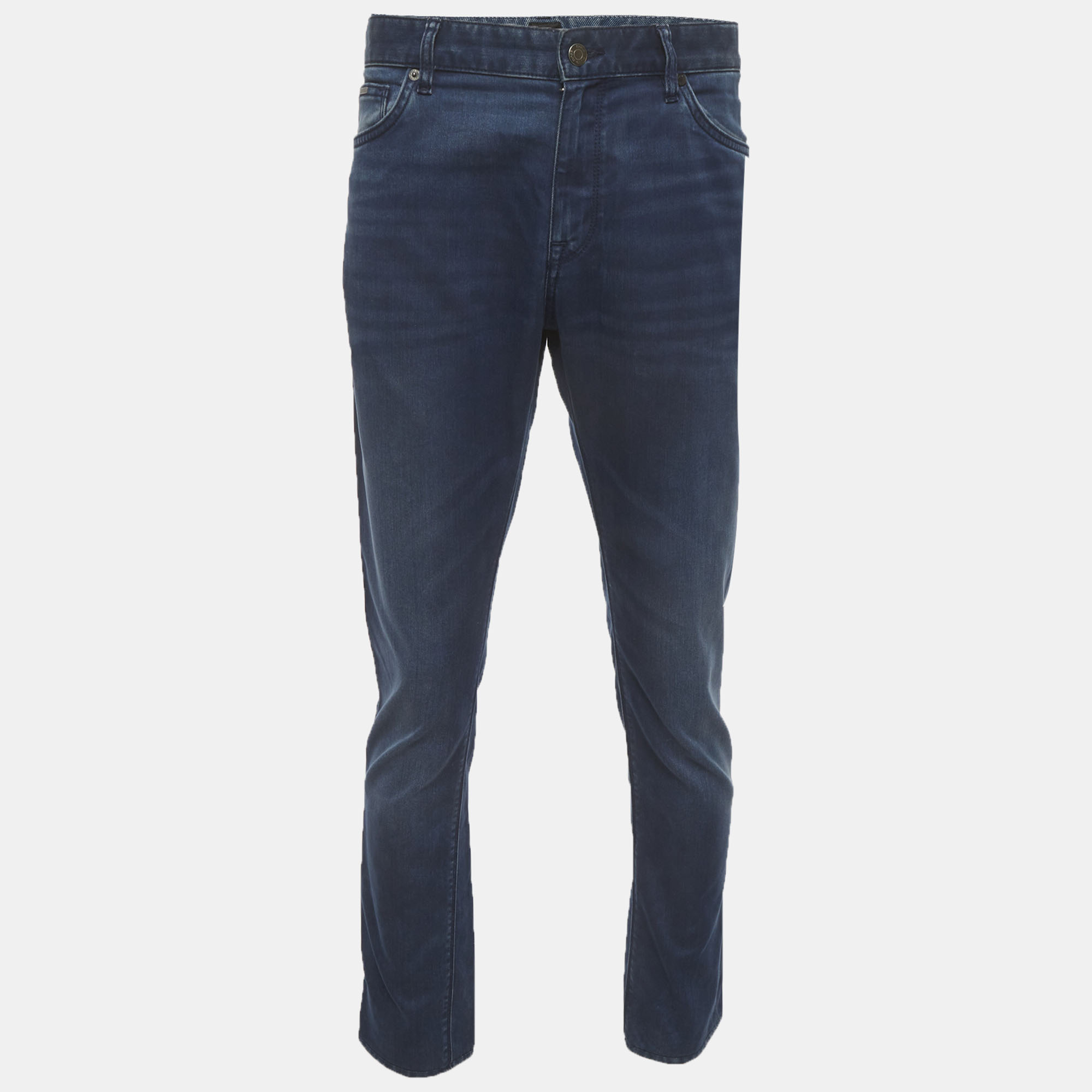 

Boss By Hugo Boss Blue Denim Straight Fit Jeans L/Waist 35"