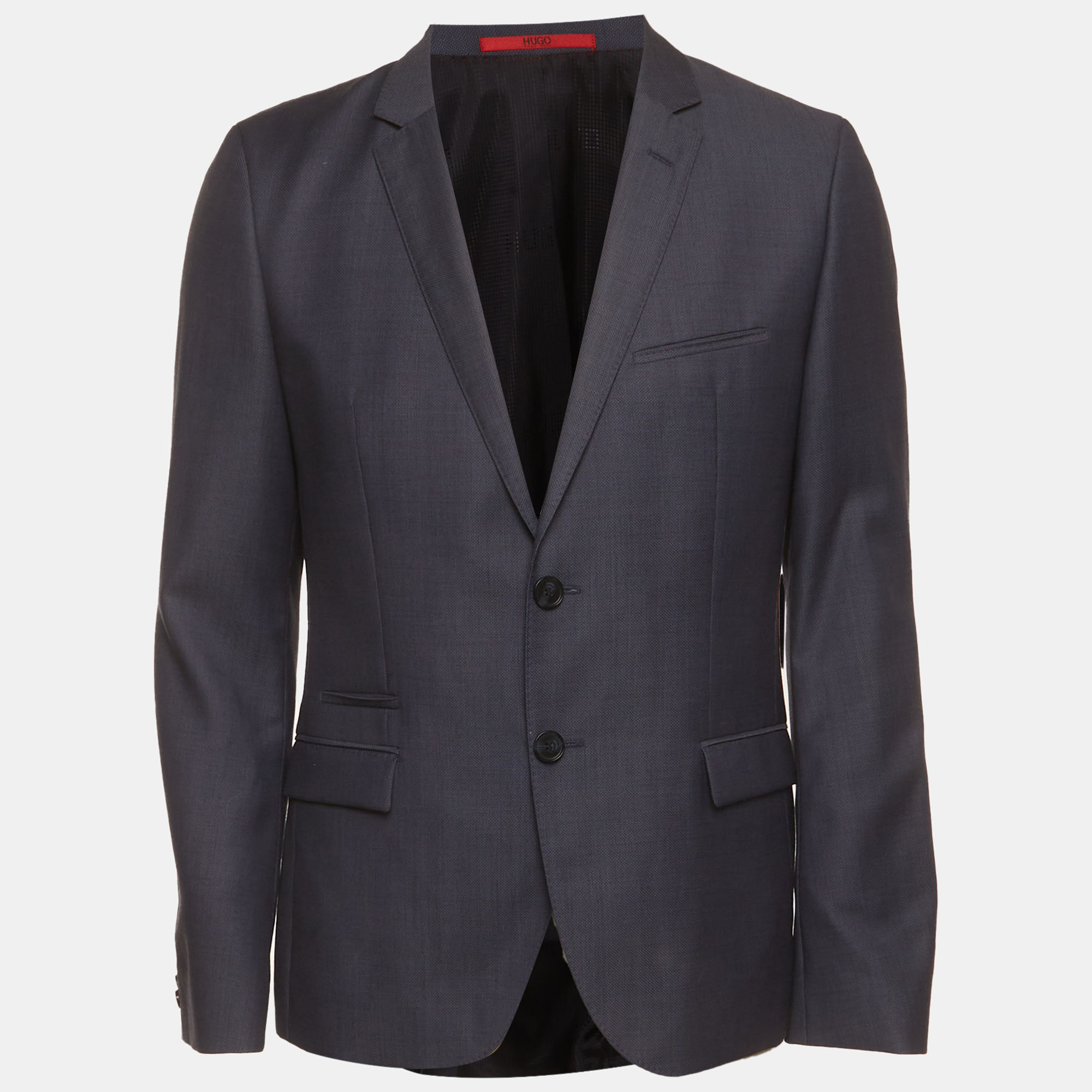 

Hugo by Hugo Boss Blue Textured Wool Regular Fit Blazer L