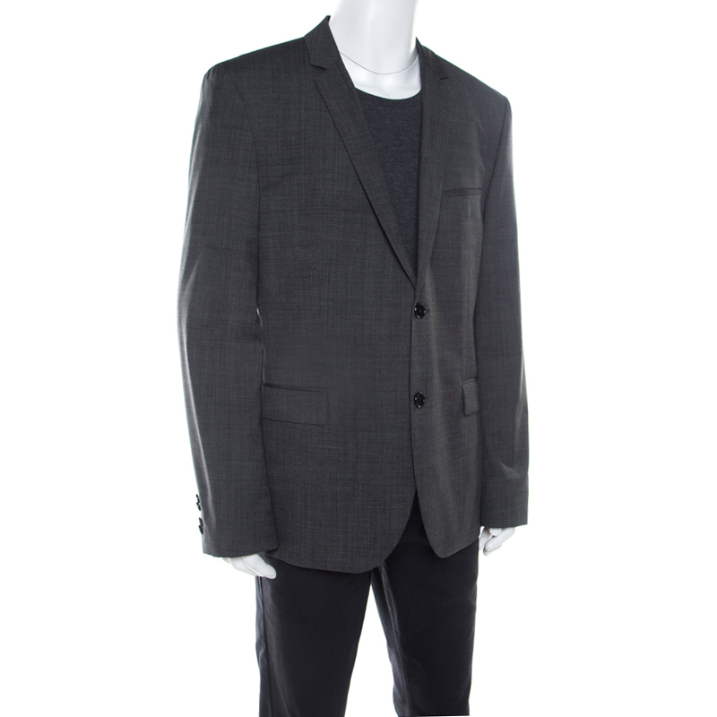 

Hugo By Hugo Boss Anthracite Grey Wool Adris3/Heibo3 Tailored Blazer 3XL