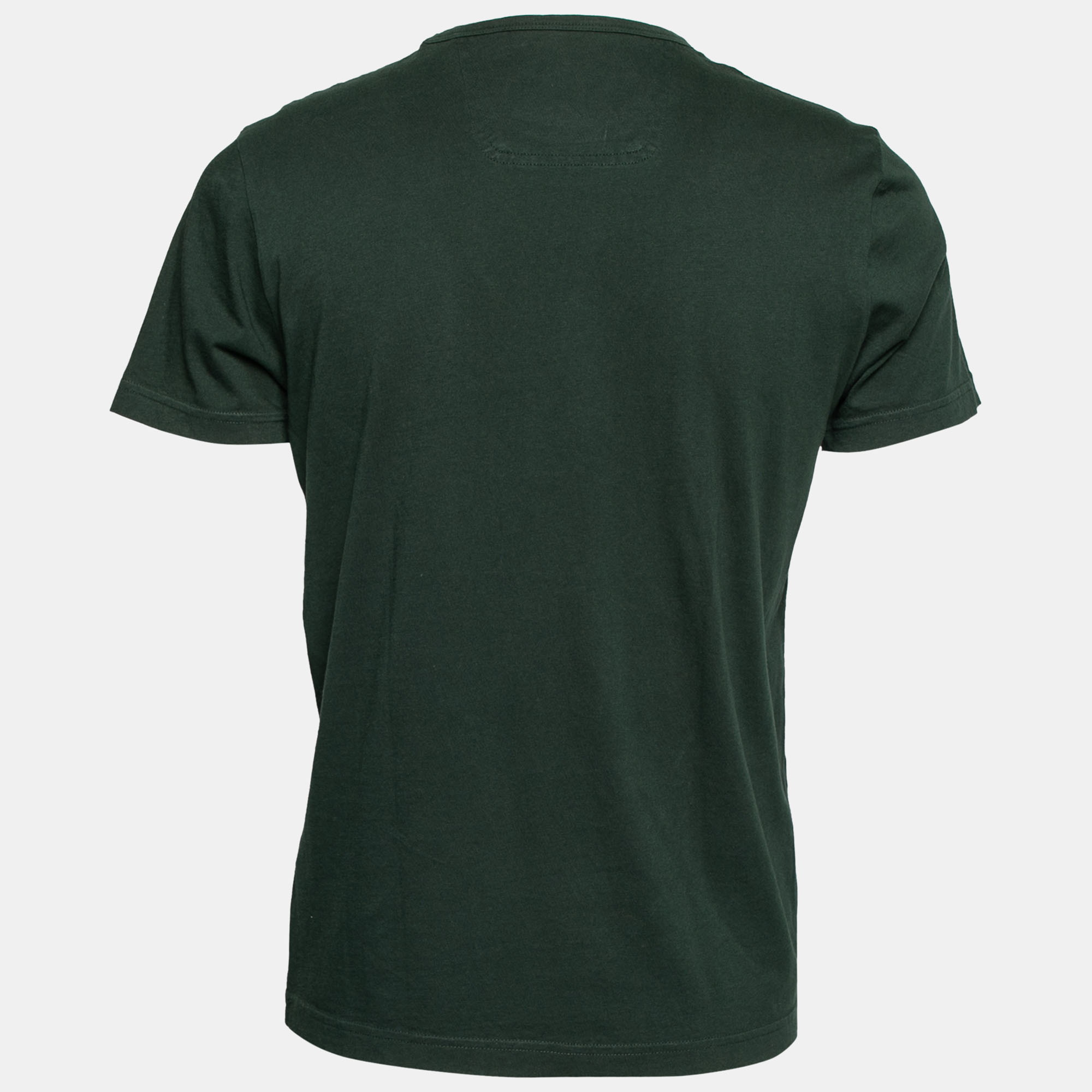 

Hugo Boss Green Cotton Logo Printed Short Sleeve T-Shirt