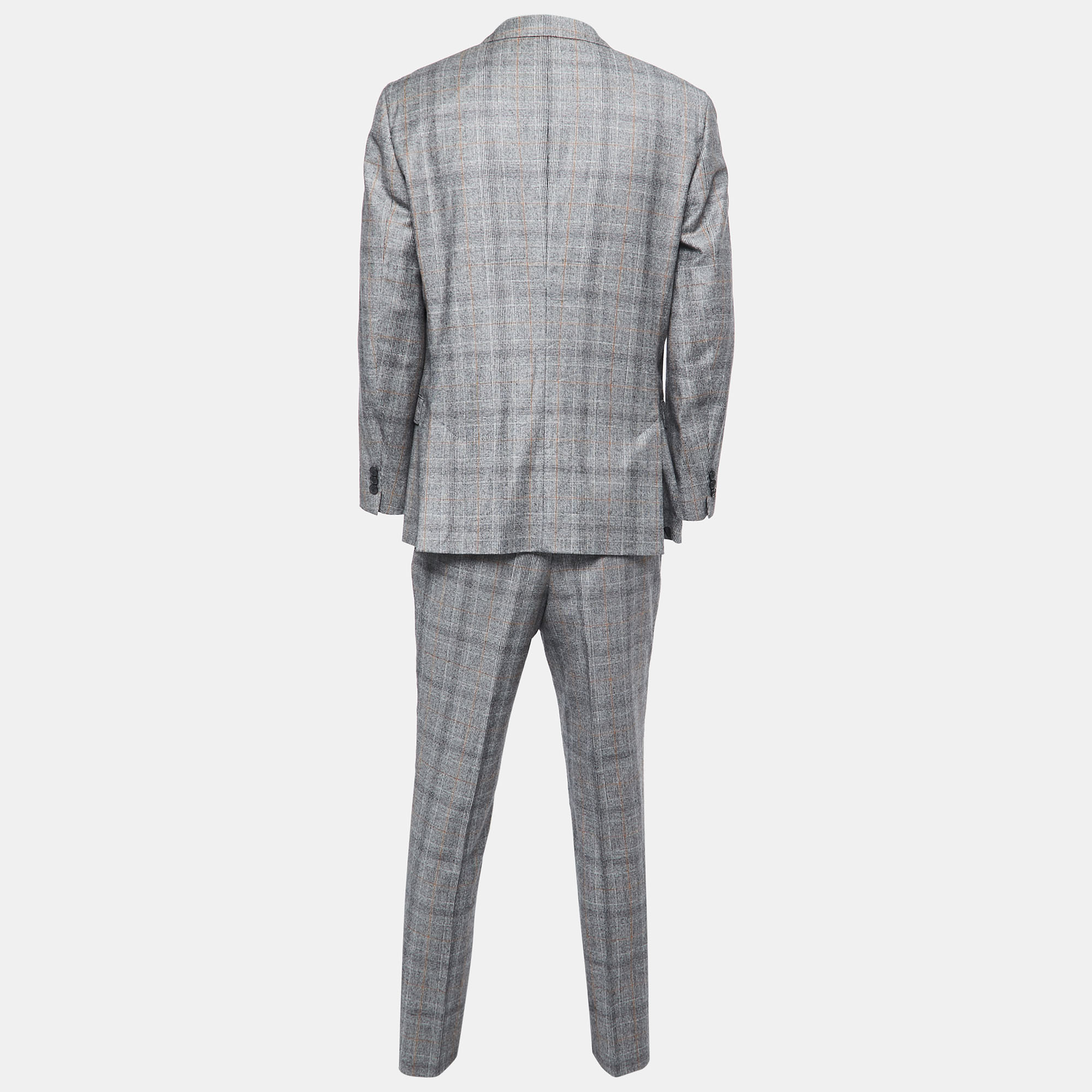 

Hugo Boss Grey Check Patterned Wool Suit