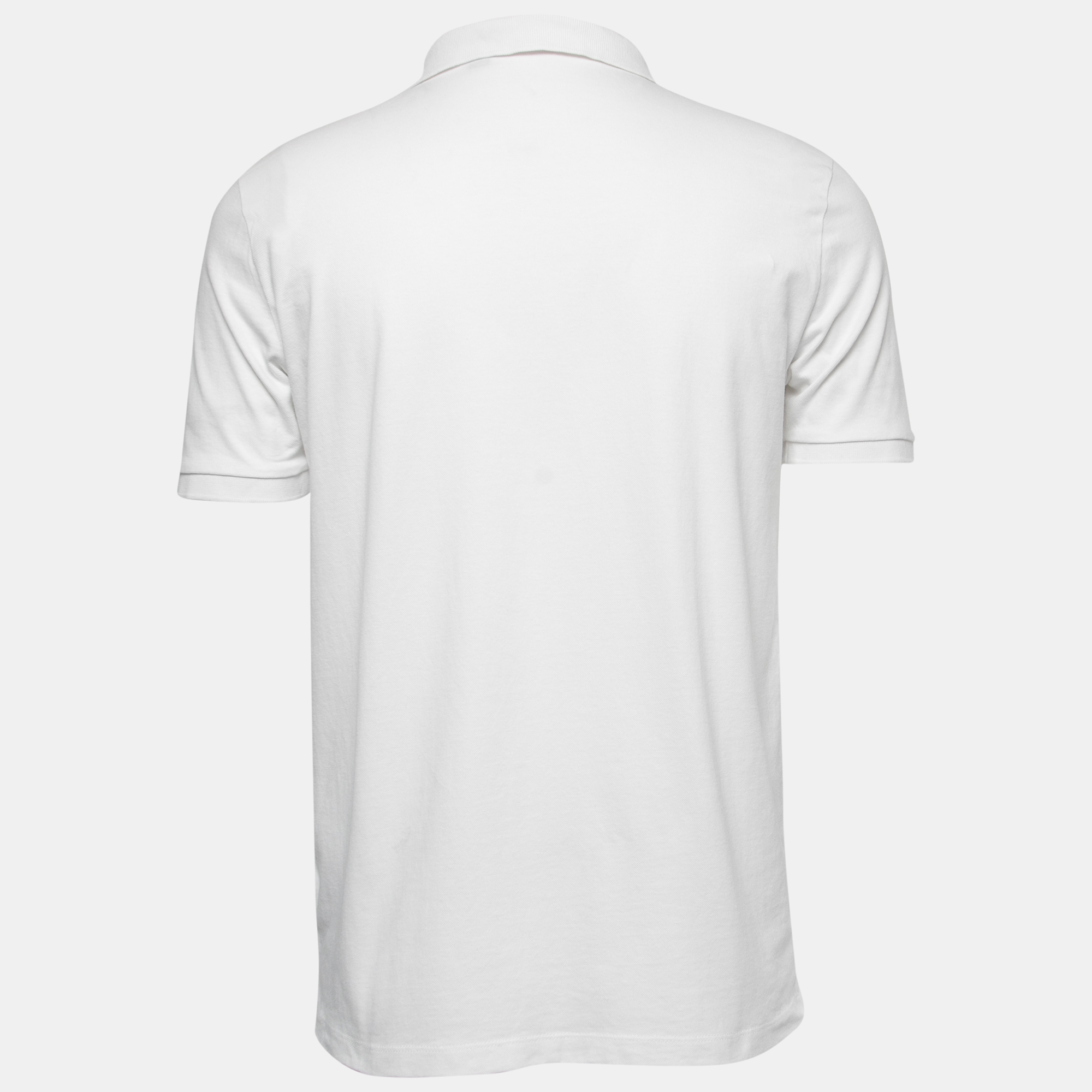 

Hugo Boss White Logo Print Cotton Daltorino Polo T-Shirt, Yellow