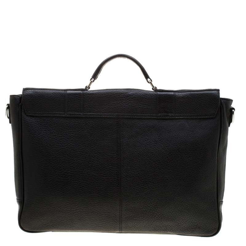 Hugo Boss Black Leather Double Lock Briefcase Hugo Boss | TLC