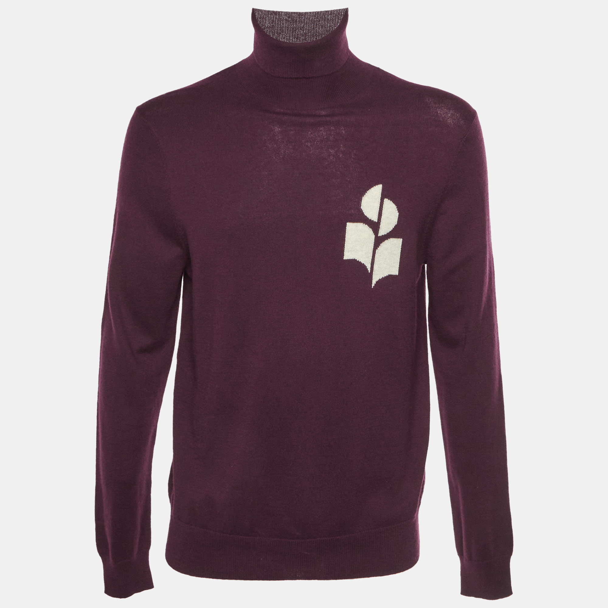 

Marant Homme Burgundy Logo Intarsia Knit Enzo Sweater M