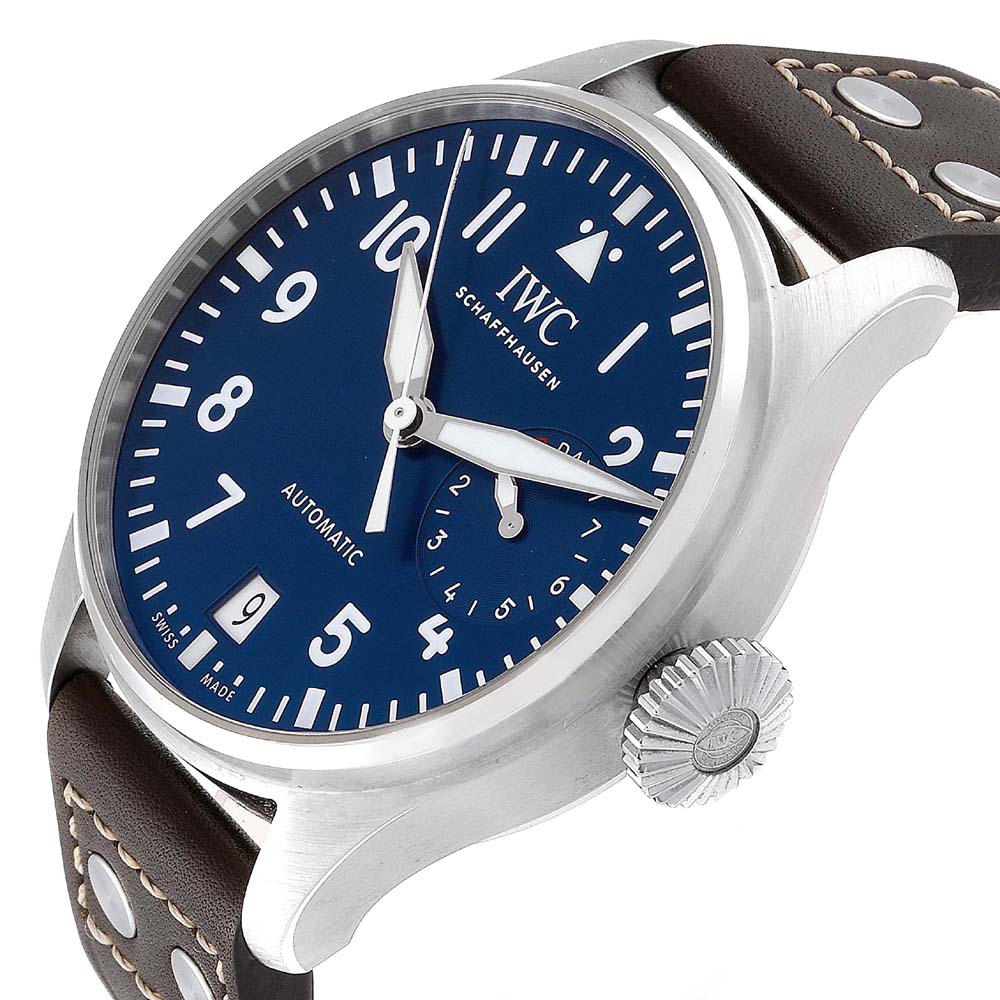 

IWC Blue Stainless Steel Pilot Le Petit Prince Big Pilots IW501002 Men's Wristwatch