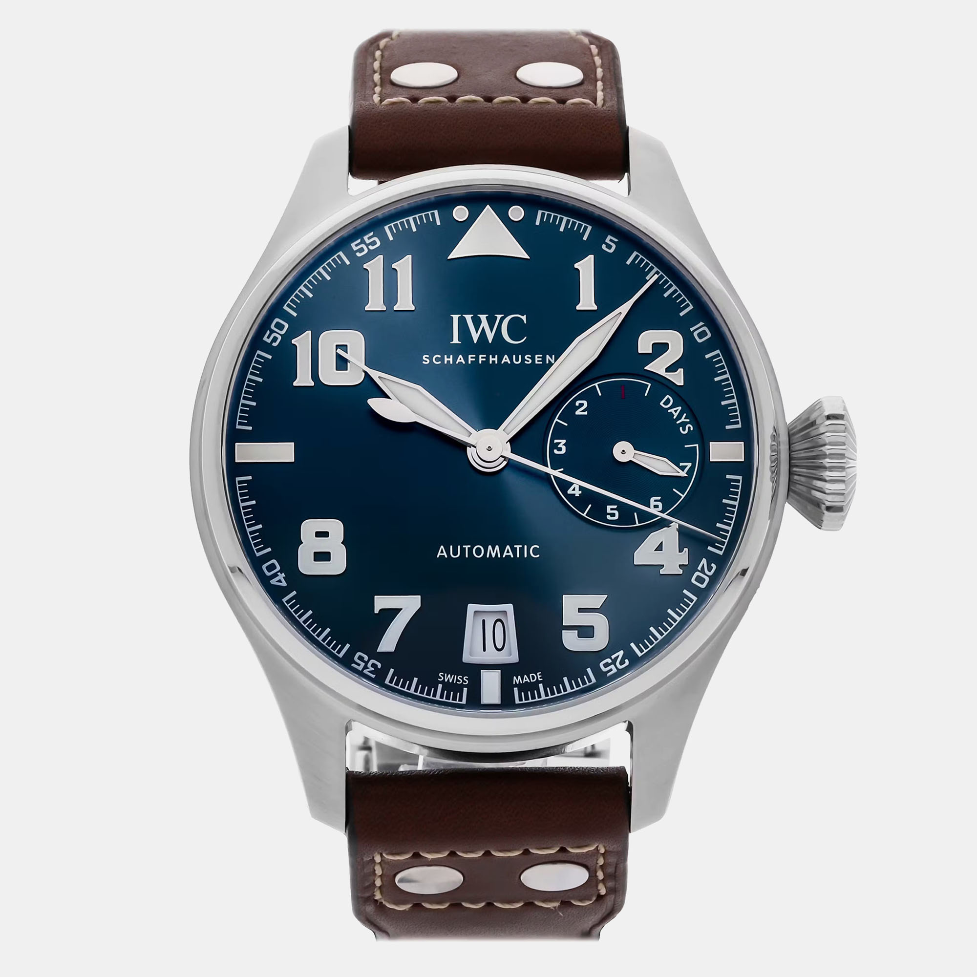 

IWC Blue Stainless Steel Big Pilot's IW5009-08 Automatic Men's Wristwatch 46 mm