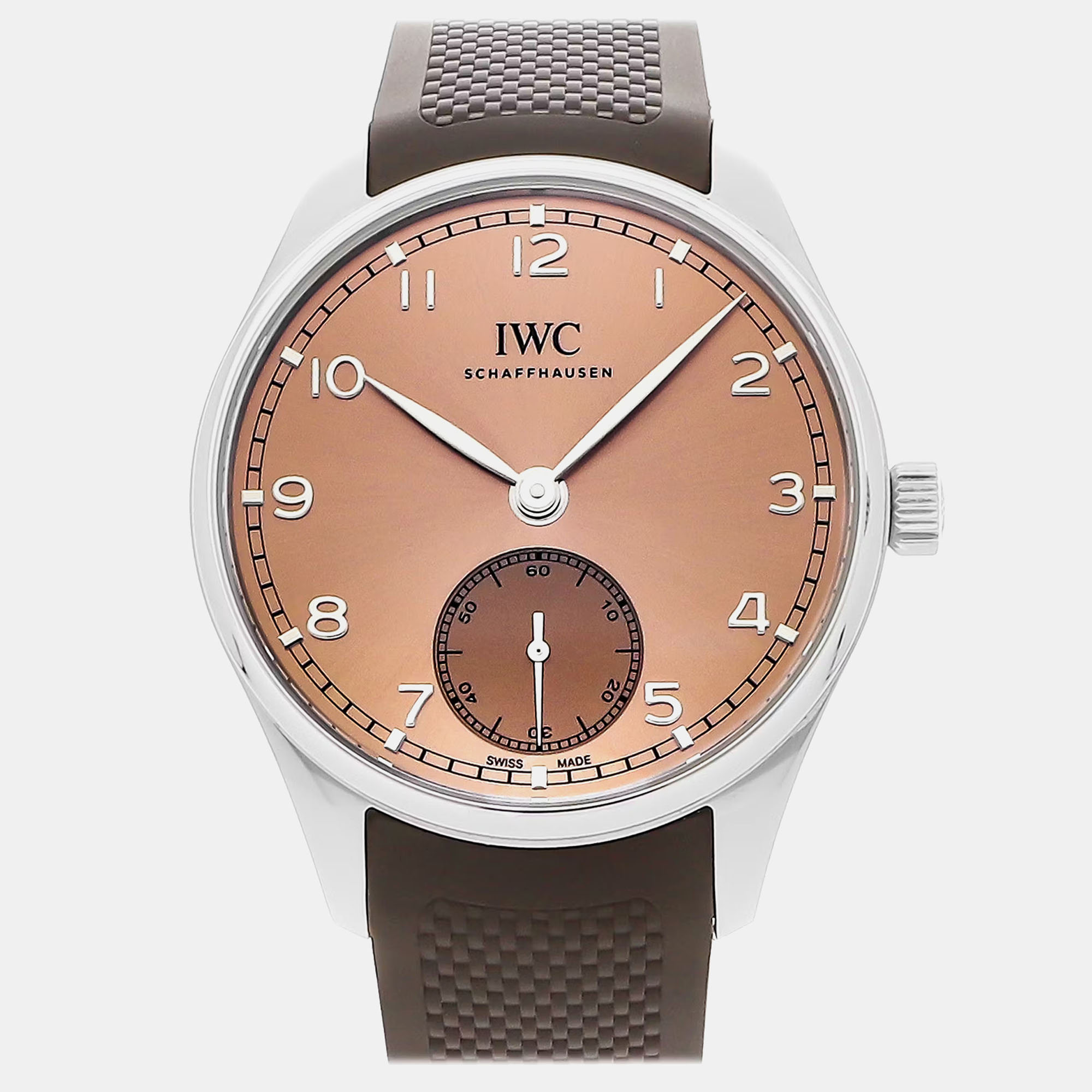 

IWC Pink Stainless Steel Portugieser IW3583-13 Automatic Men's Wristwatch 40 mm