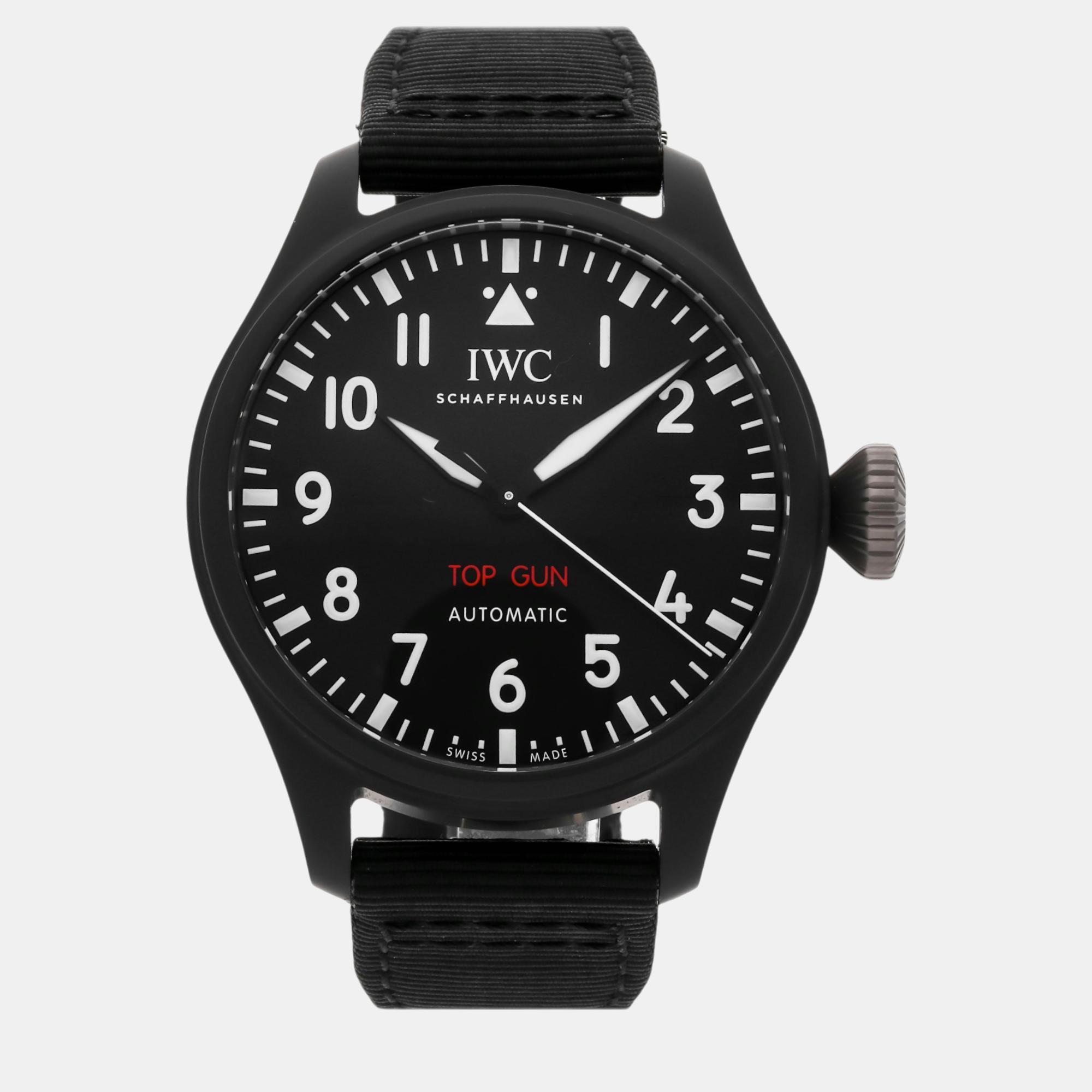 

IWC Black Ceramic Big Pilot's IW3298-01 Automatic Men's Wristwatch 43 mm