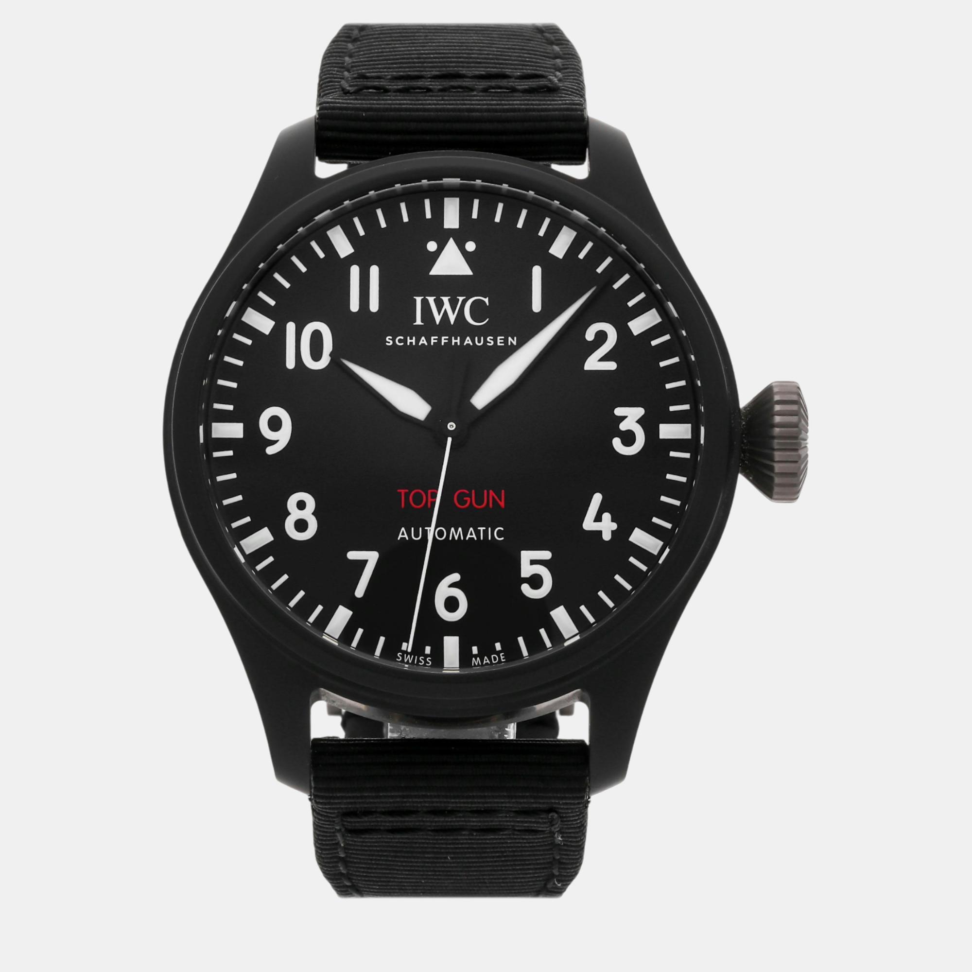 

IWC Black Ceramic Big Pilot's IW3298-01 Automatic Men's Wristwatch 43 mm