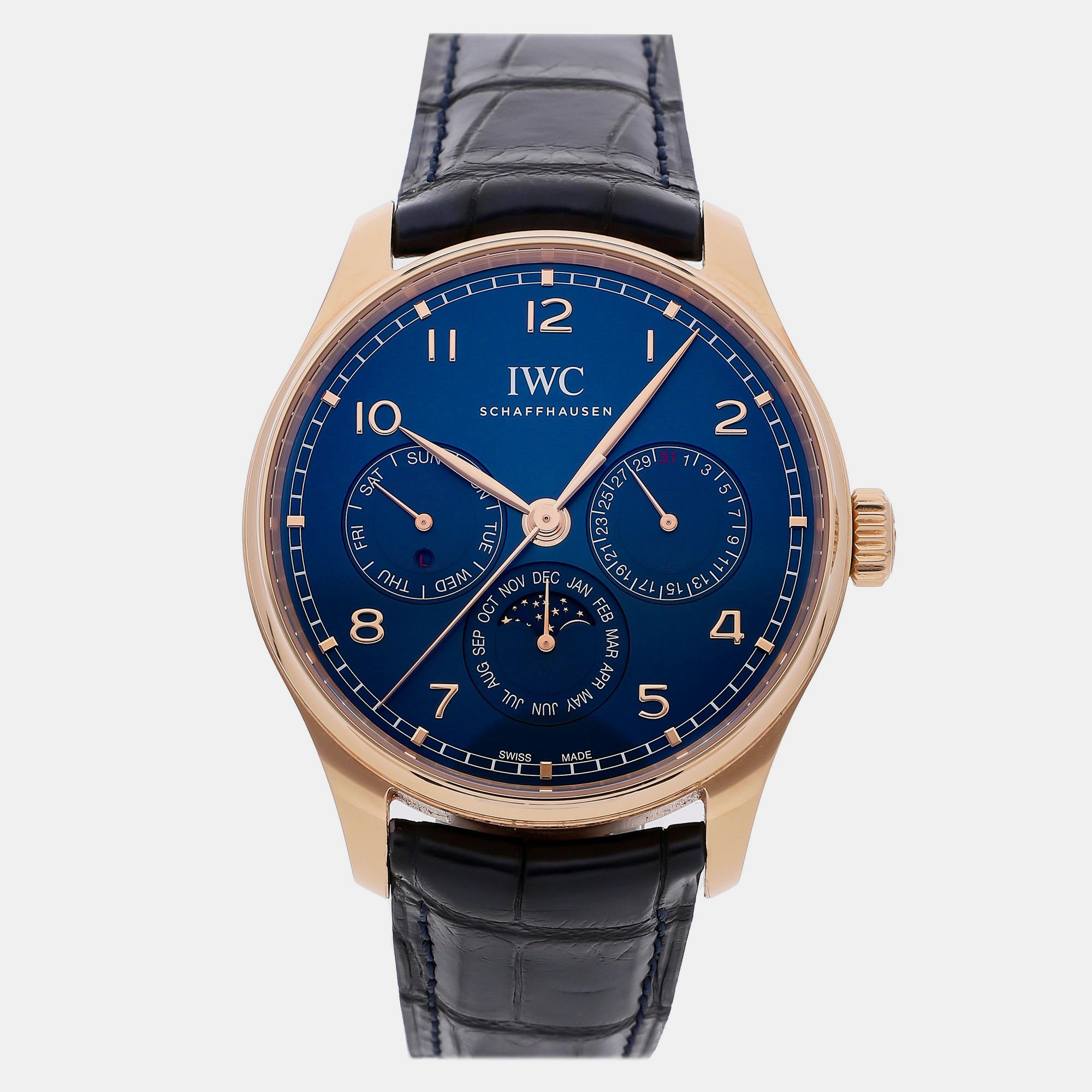 

Pre-Owned IWC Portugieser Perpetual Calendar IW3442-05, Blue