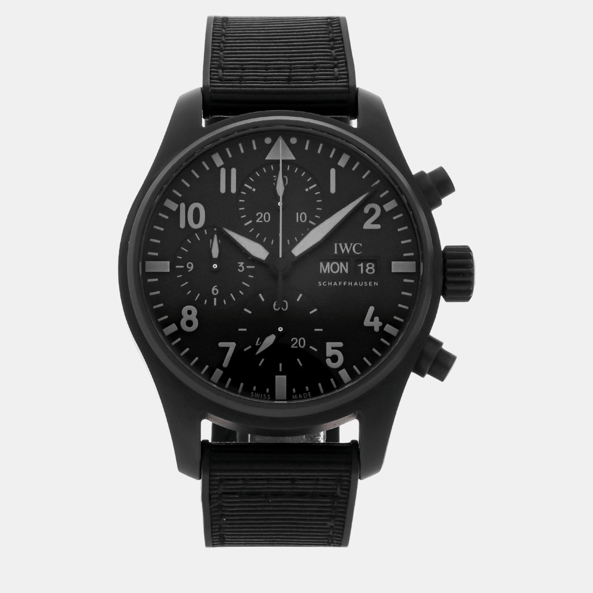 

Pre-Owned IWC Pilot's Watch Top Gun Chronograph IW3881-06, Black