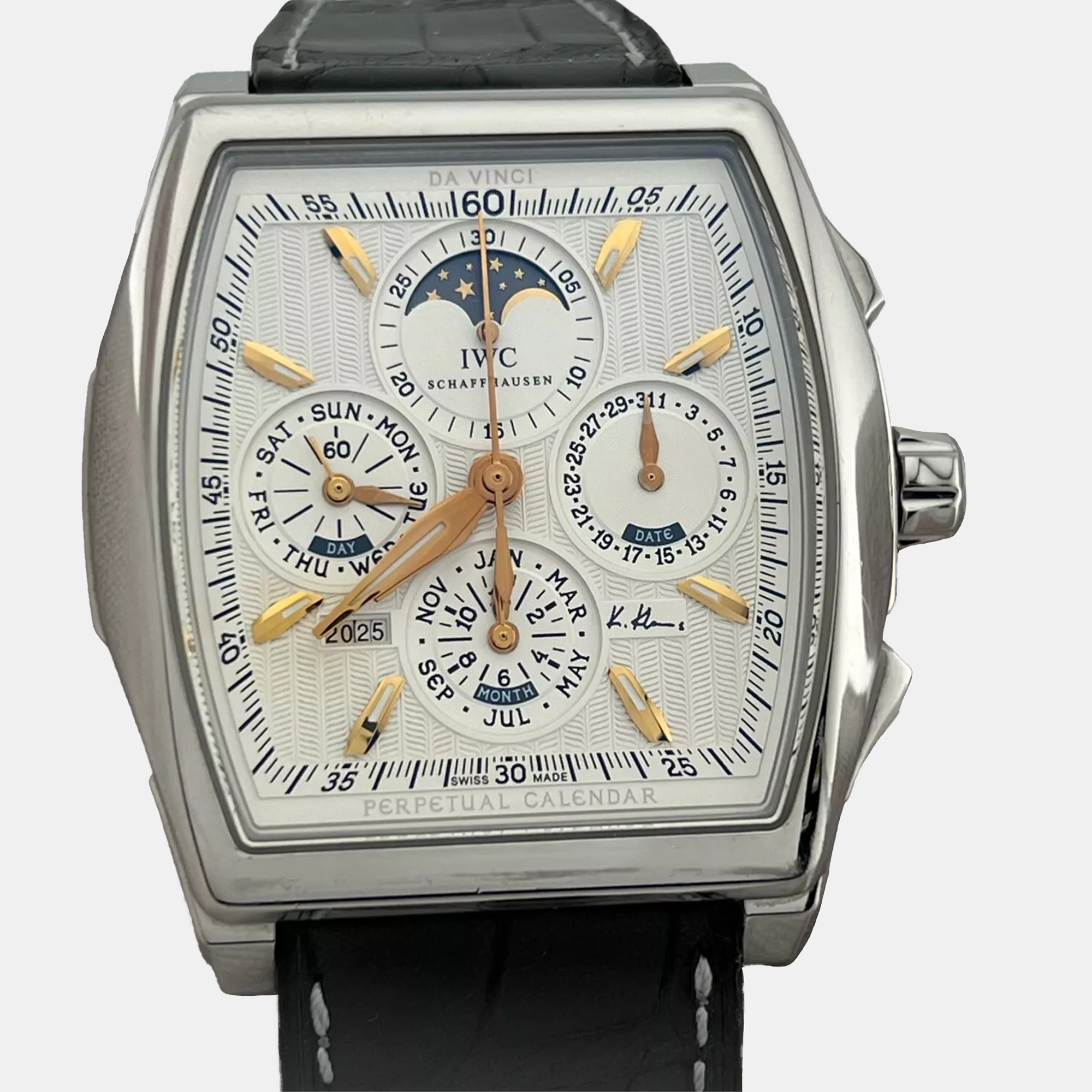 

IWC Silver Stainless Steel Da Vinci IW376207 Automatic Men's Wristwatch 43 mm