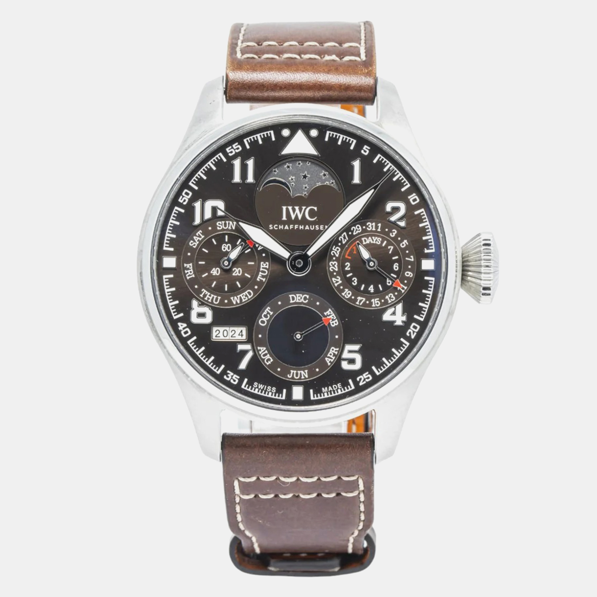 

IWC Brown Stainless Steel Big Pilot's IW503801 Automatic Men's Wristwatch