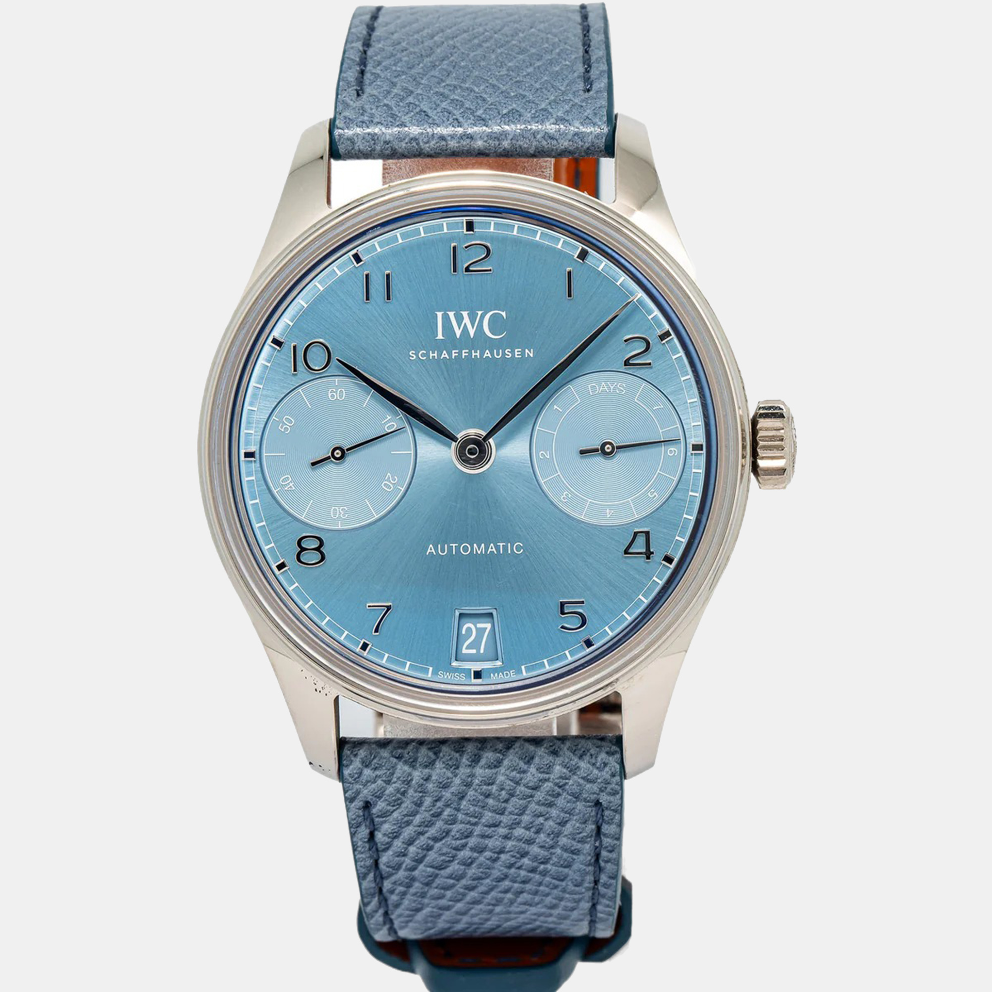 

IWC Portugieser IW501708 Automatic Blue 18k White Gold Men's Wristwatch