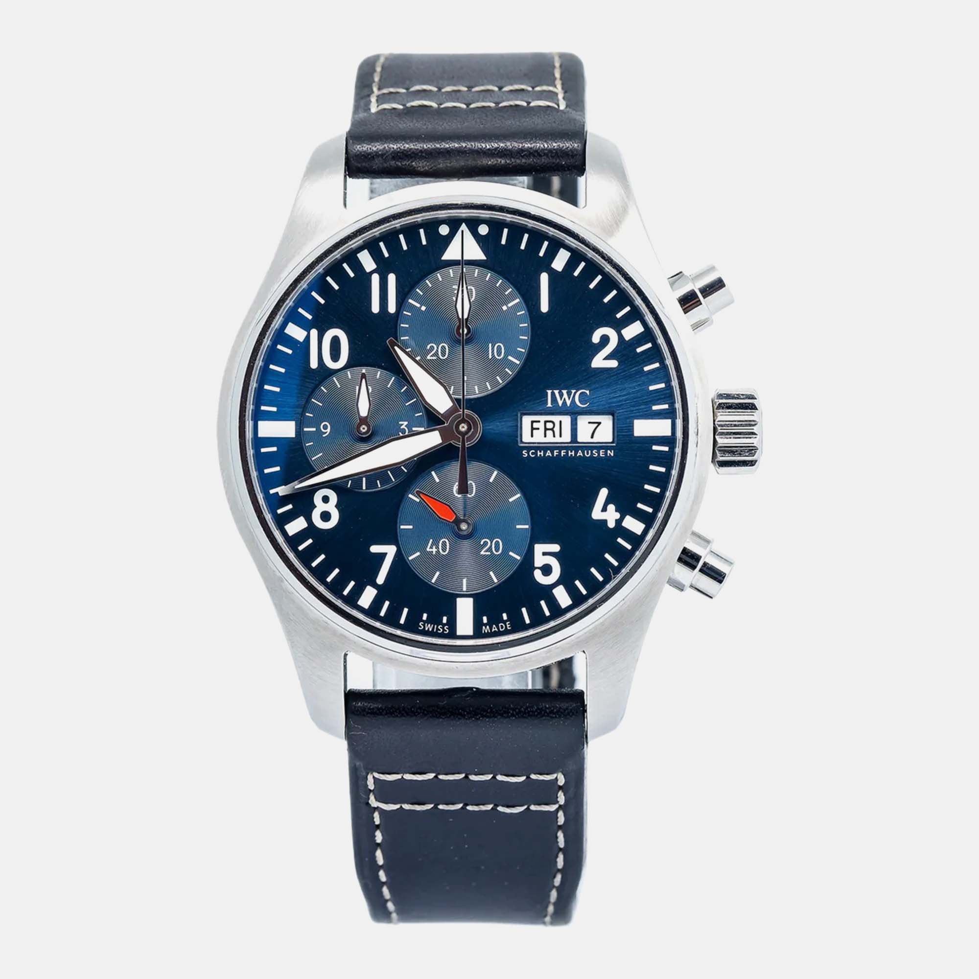 

IWC Pilot IW388101 Automatic Blue Stainless Steel Men's Wristwatch