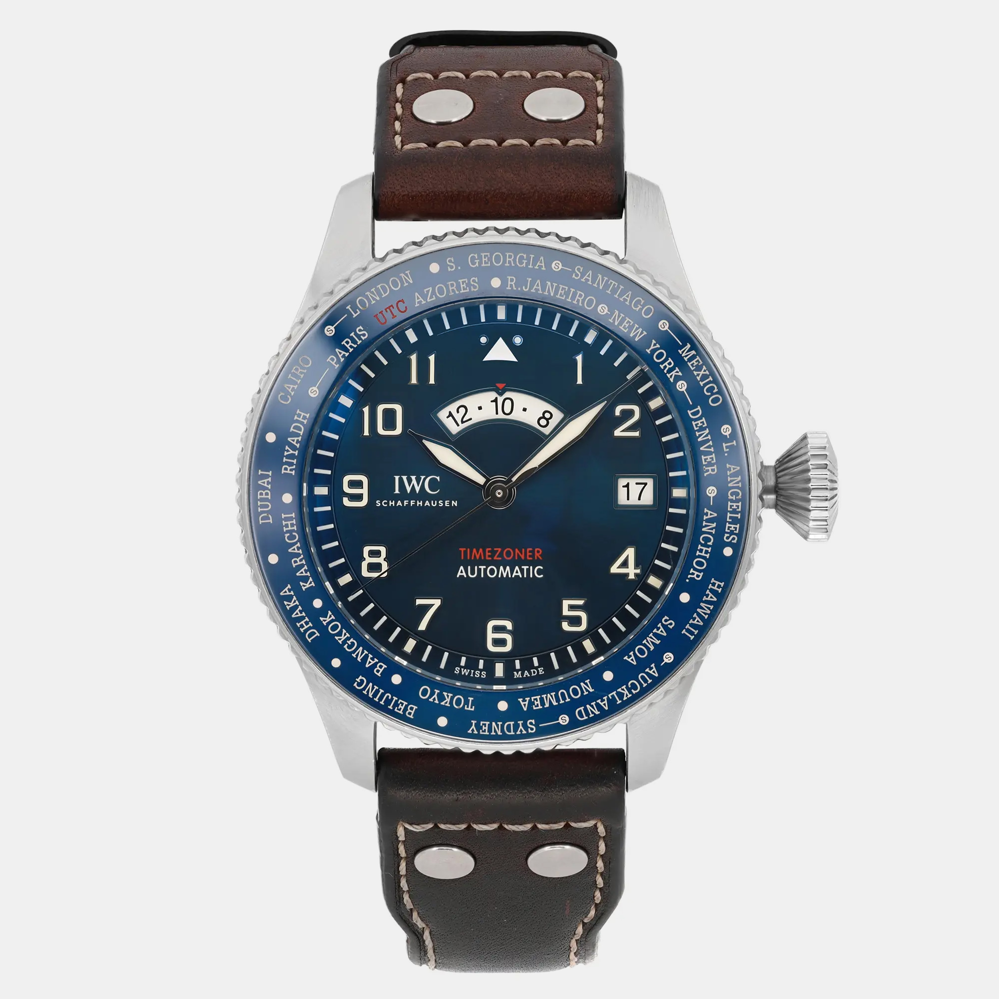 

IWC Timezoner Le Petit Prince IW395503 Automatic Blue Dial Stainless Steel Men's Wristwatch 46 mm