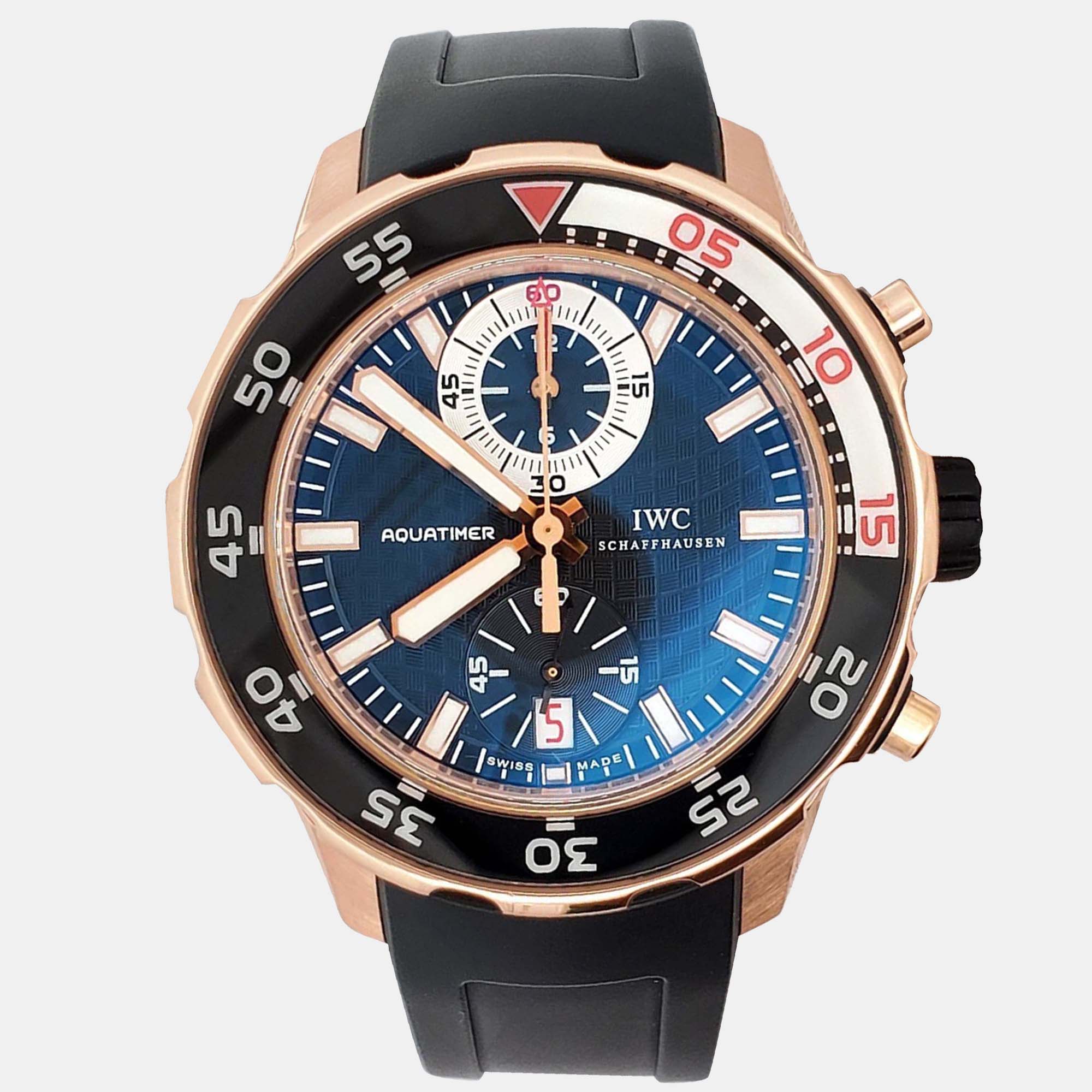 

IWC Aquatimer IW376903 Automatic 18K Rose Gold Men’s Wristwatch 44 mm, Black