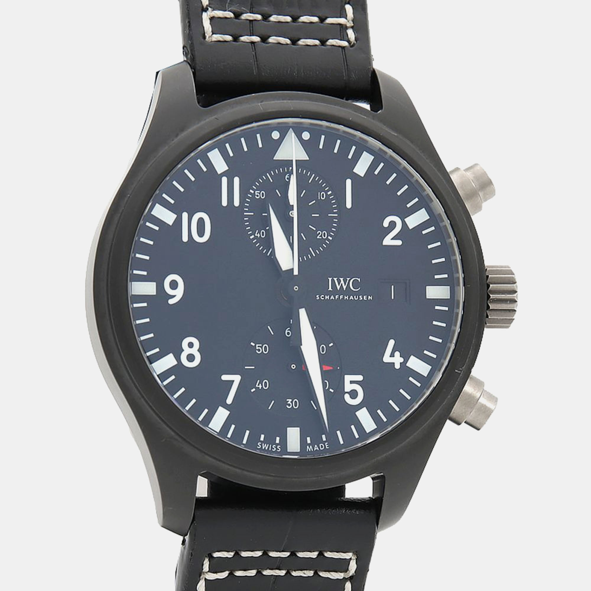 

IWC Pilot's Top Gun IW389001 Automatic Ceramic Men's Wristwatch, Blue