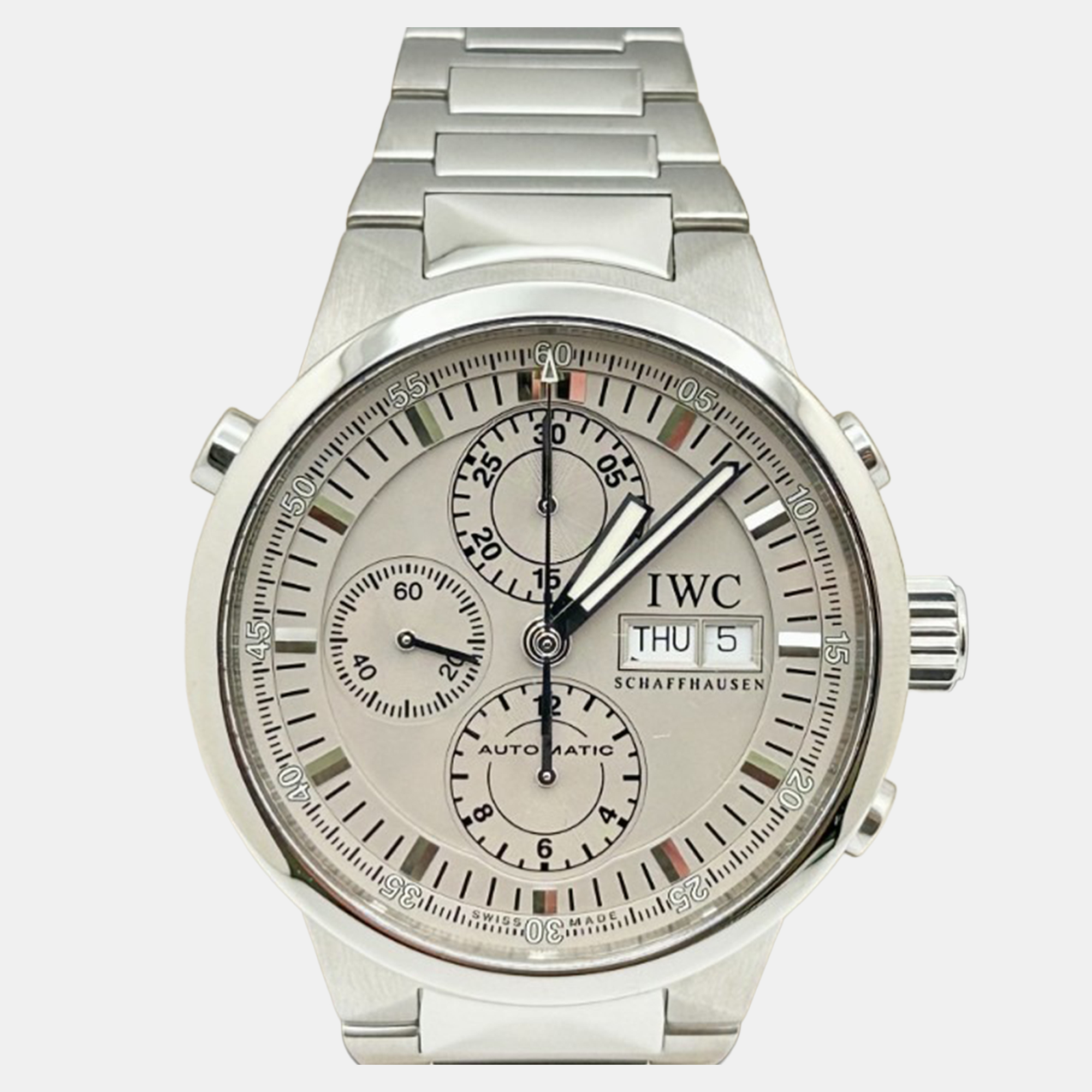 

IWC GST Split Second IW371508 Automatic Black Dial Stainless Steel Men's Wristwatch 43 mm, Cream