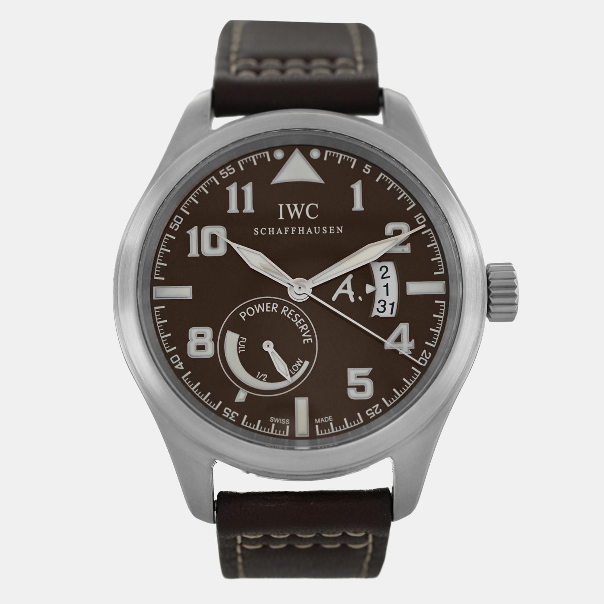 

IWC Pilot IW320104 Automatic Stainless Steel Men's Wristwatch 44 mm, Brown