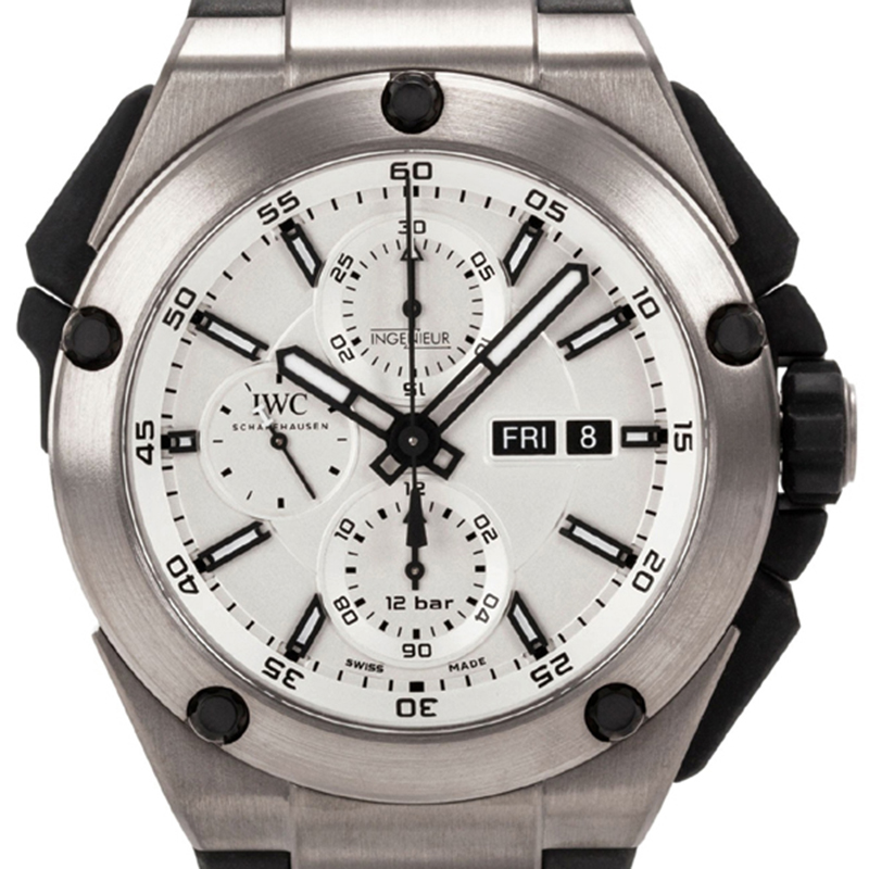 

IWC Ingenieur Double Chronograph Titanium Split Second Men's Watch, Silver