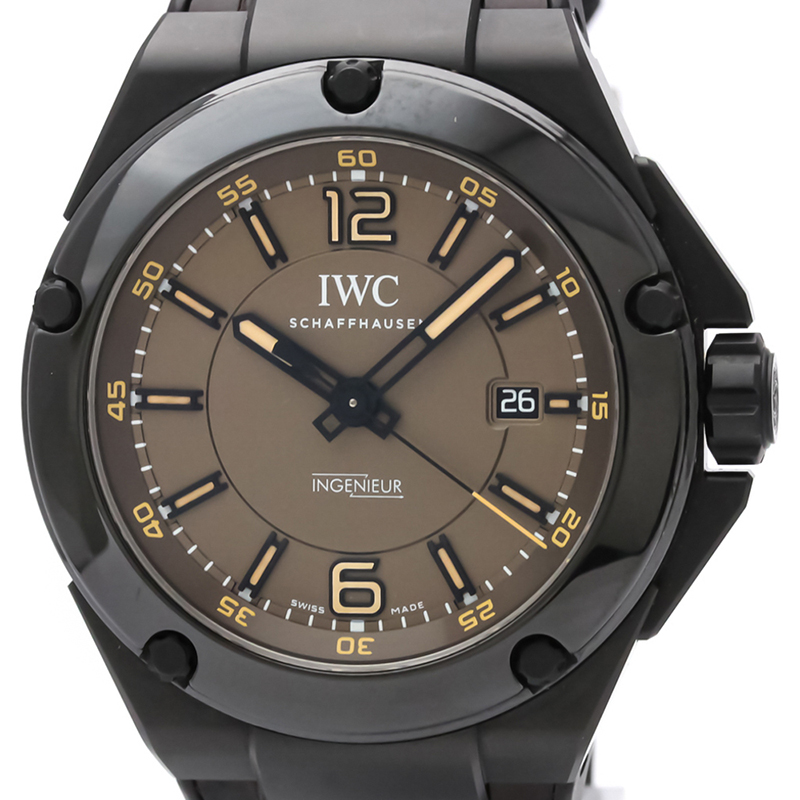 

IWC Brown Ceramic and Leather Ingenieur IW322504 Men's Wristwatch