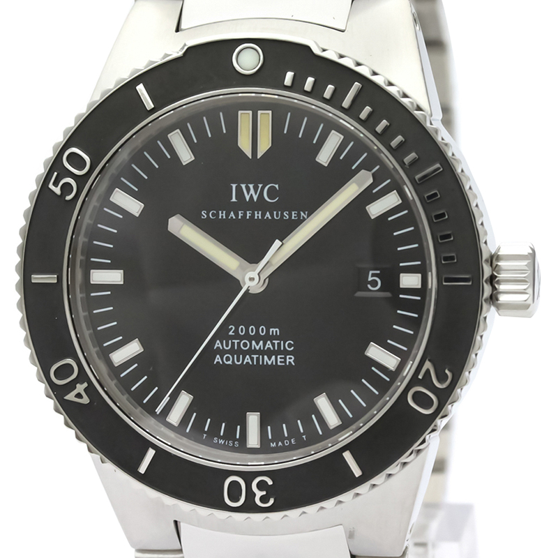 

IWC Black Stainless Steel GST Aquatimer IW353602 Men's Wristwatch