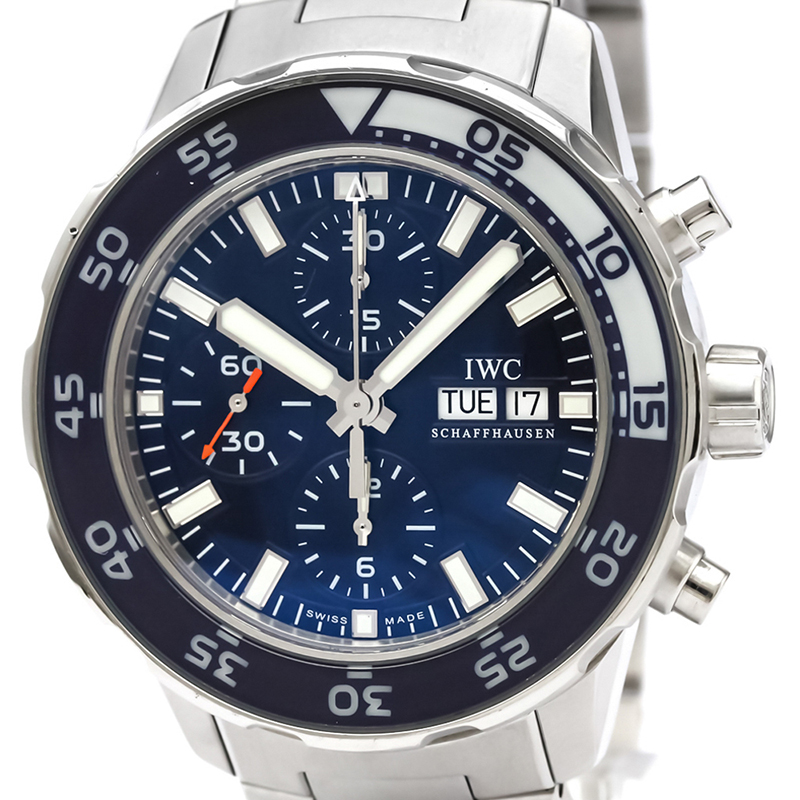 

IWC Blue Stainless Steel Aquatimer Chronograph IW376710 Men's Wristwatch