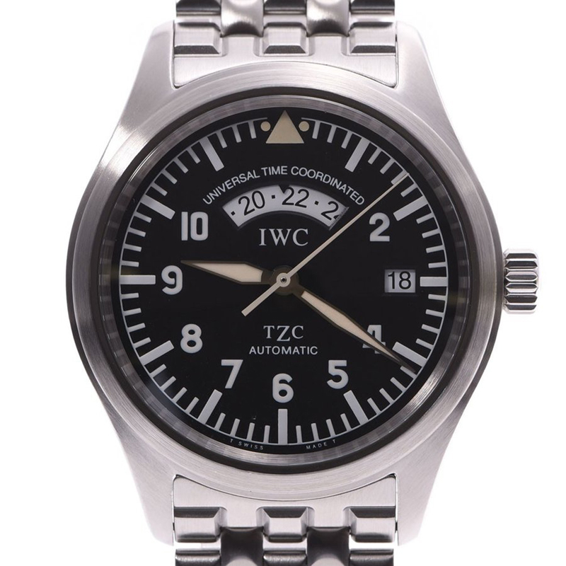 

IWC Black Stainless Steel Automatic Schaffhausen Freeger IW325102 Men's Wristwatch
