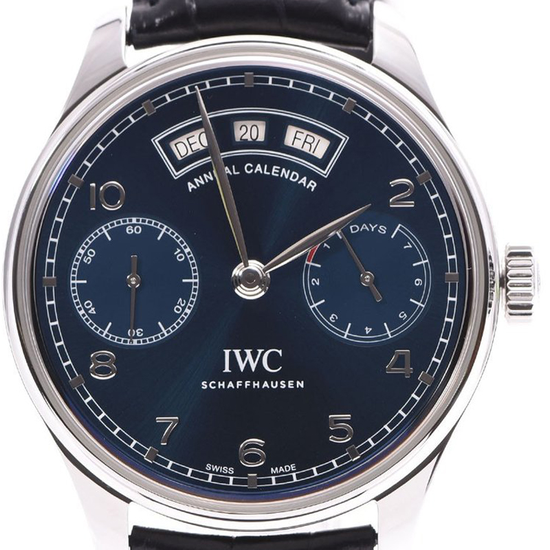 

IWC Black and Leather Schaffhausen IW503502 Men's Wristwatch