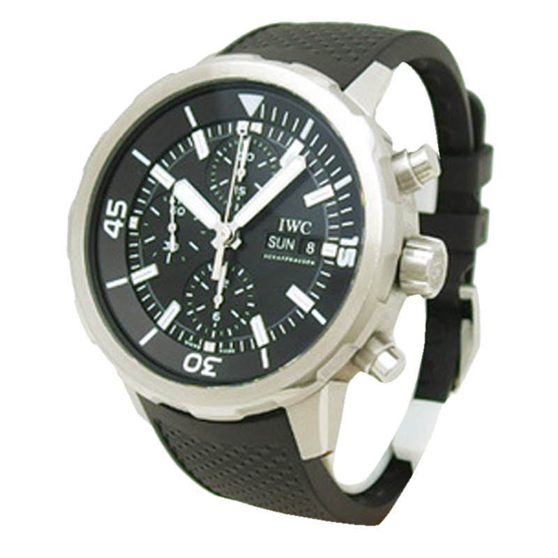 

IWC Black Stainless Steel Aqua Timer Chronograph