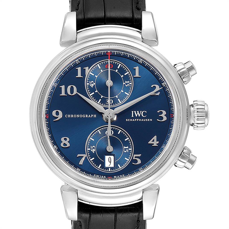 

IWC Blue Stainless Steel Da Vinci Automatic IW393402 Men's Wristwatch