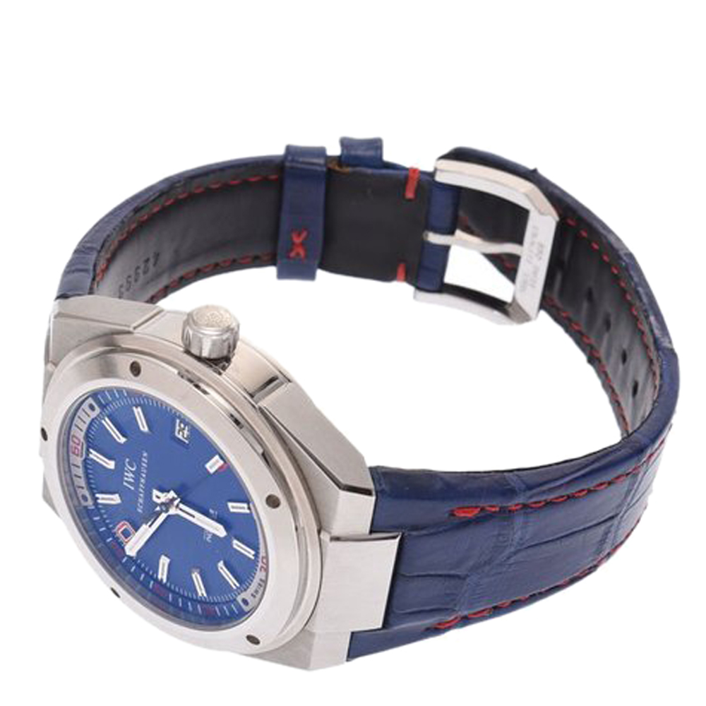 

IWC Blue Stainless Steel Ingenie Zidane IW323403 Men's Wristwatch