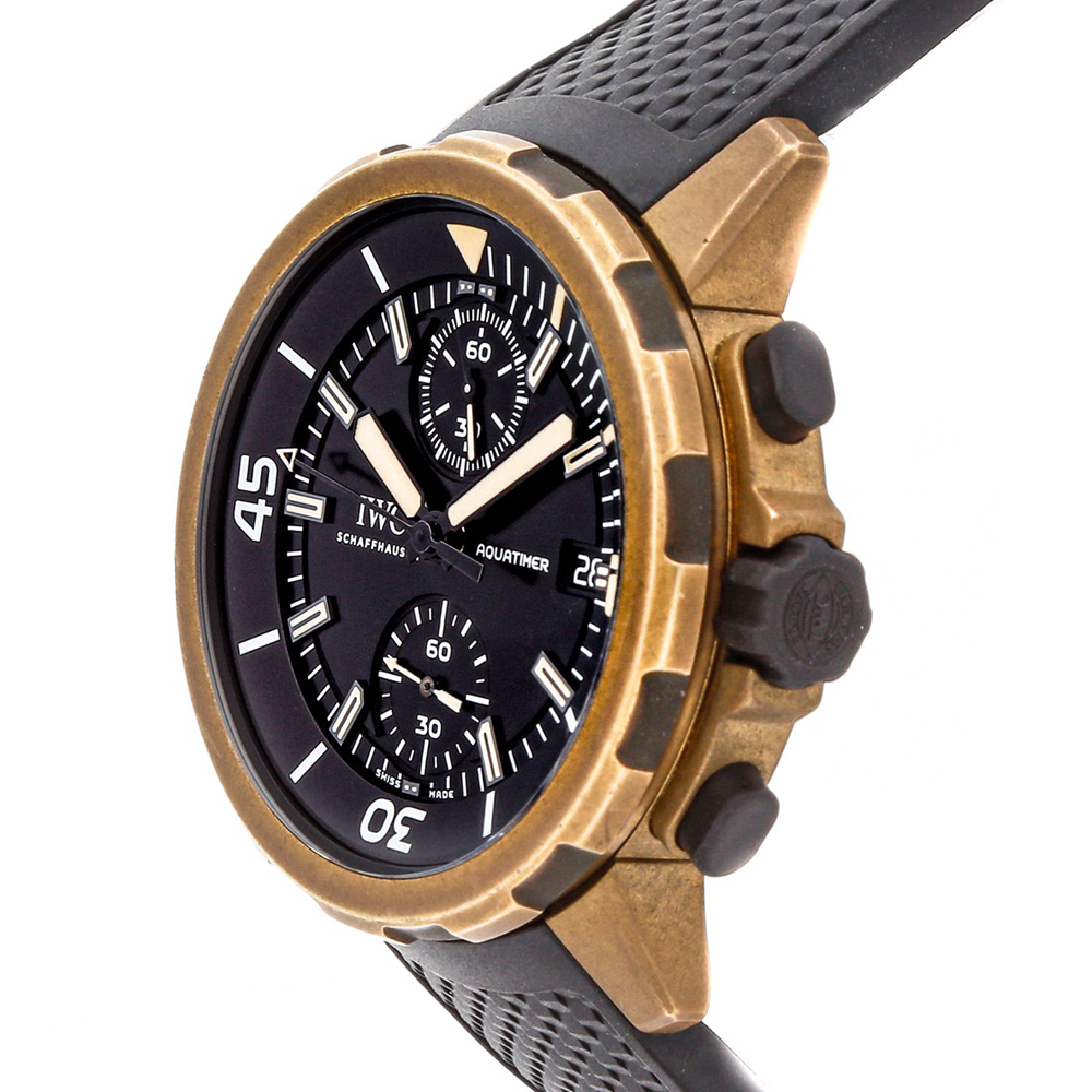 

IWC Black Bronze and Rubber Aquatimer Chronograph Charles Darwin IW3795-03 Men's Wristwatch