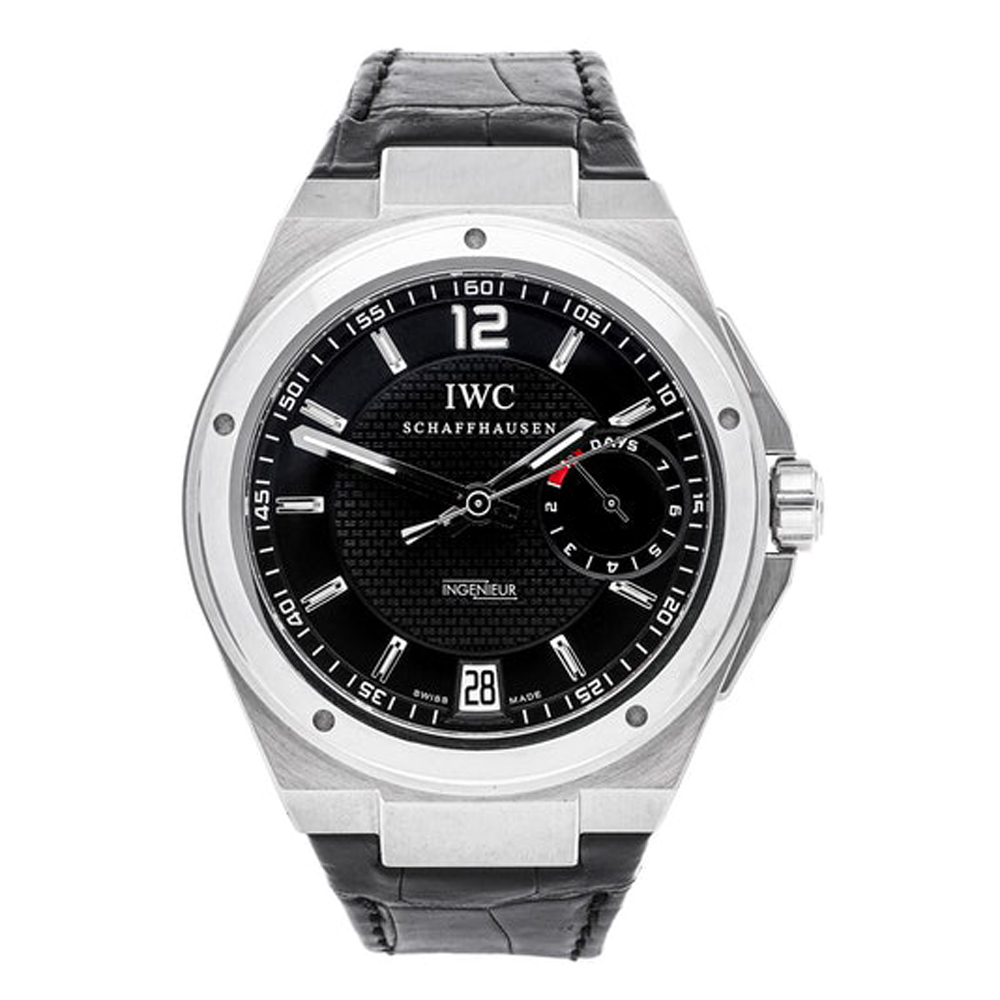 

IWC Black Stainless Steel and Leather Big Ingenieur IW5005-01 Men's Wristwatch