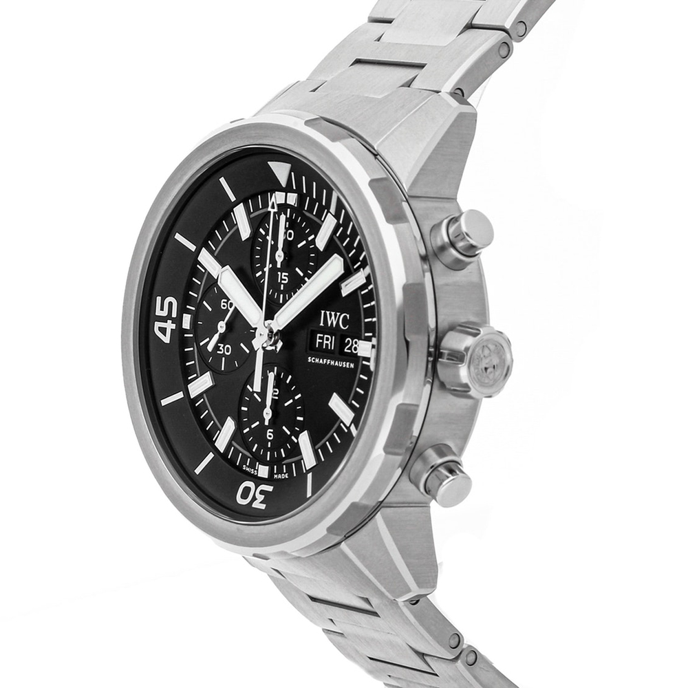 

IWC Black Stainless Steel Aquatimer Chronograph IW3768-04 Men's Wristwatch