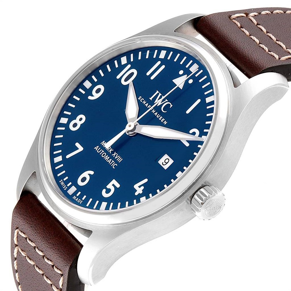 

IWC Blue Stainless Steel Pilot Mark XVIII Petit Prince IW327004 Men's Wristwatch