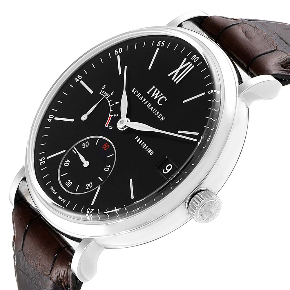 

IWC Black Stainless Steel Portofino