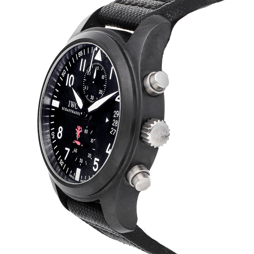 

IWC Black Ceramic And Titanium Pilot's Watch Top Gun Edition IW3880-01 Men's Wristwatch