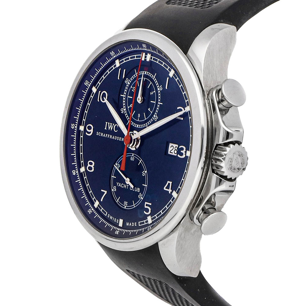 

IWC Blue Stainless Steel Portuguese Yacht Club Laureus Sport Limited Edition IW3902-13 Men's Wristwatch